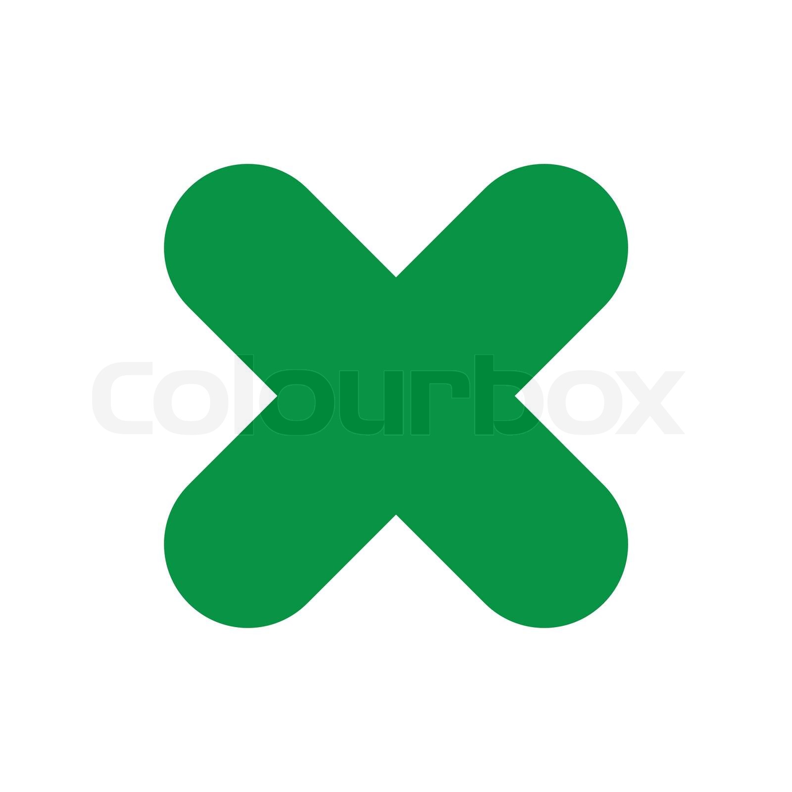 Icon Cancel Green Stock Vector Colourbox