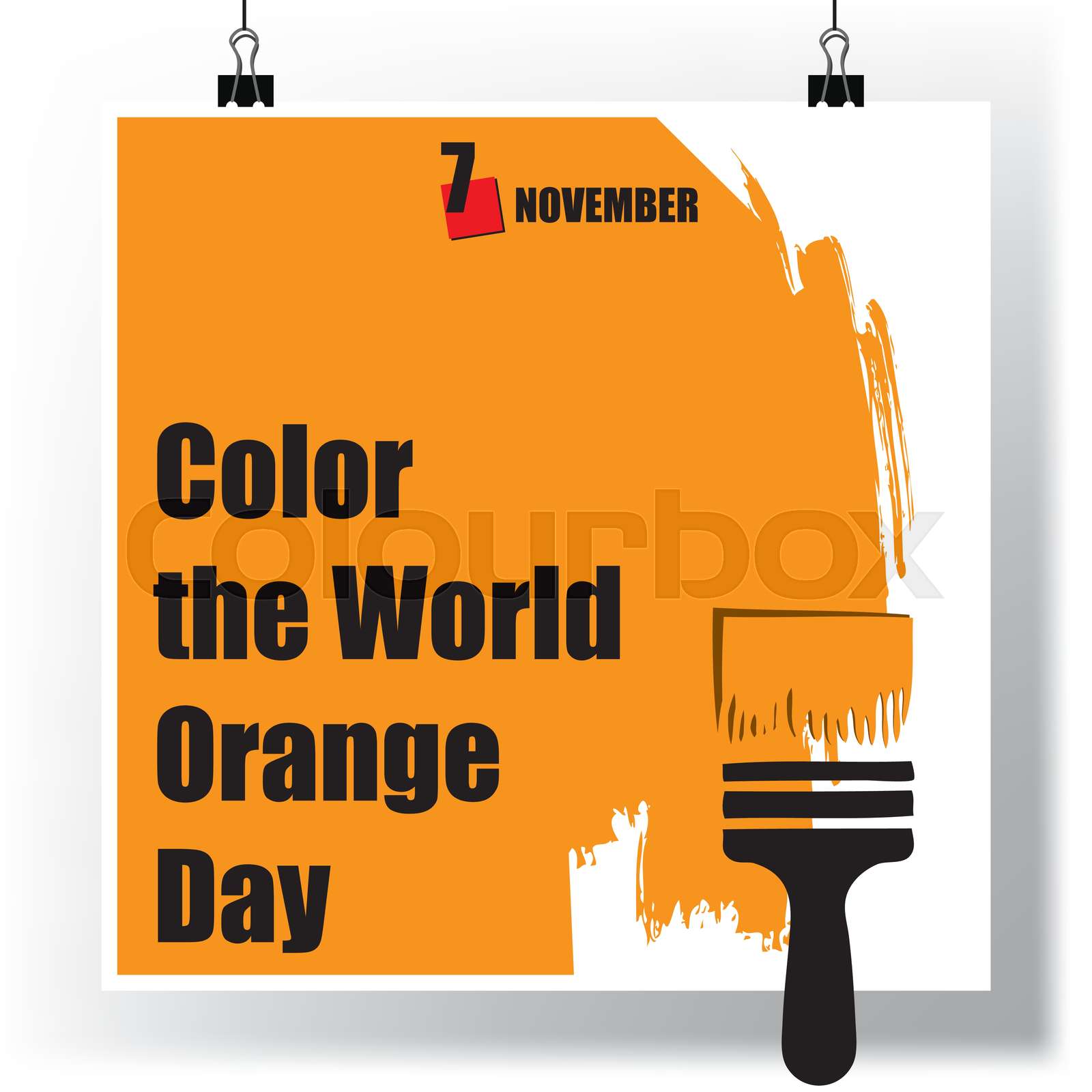 Color the World Orange Day Stock vector Colourbox
