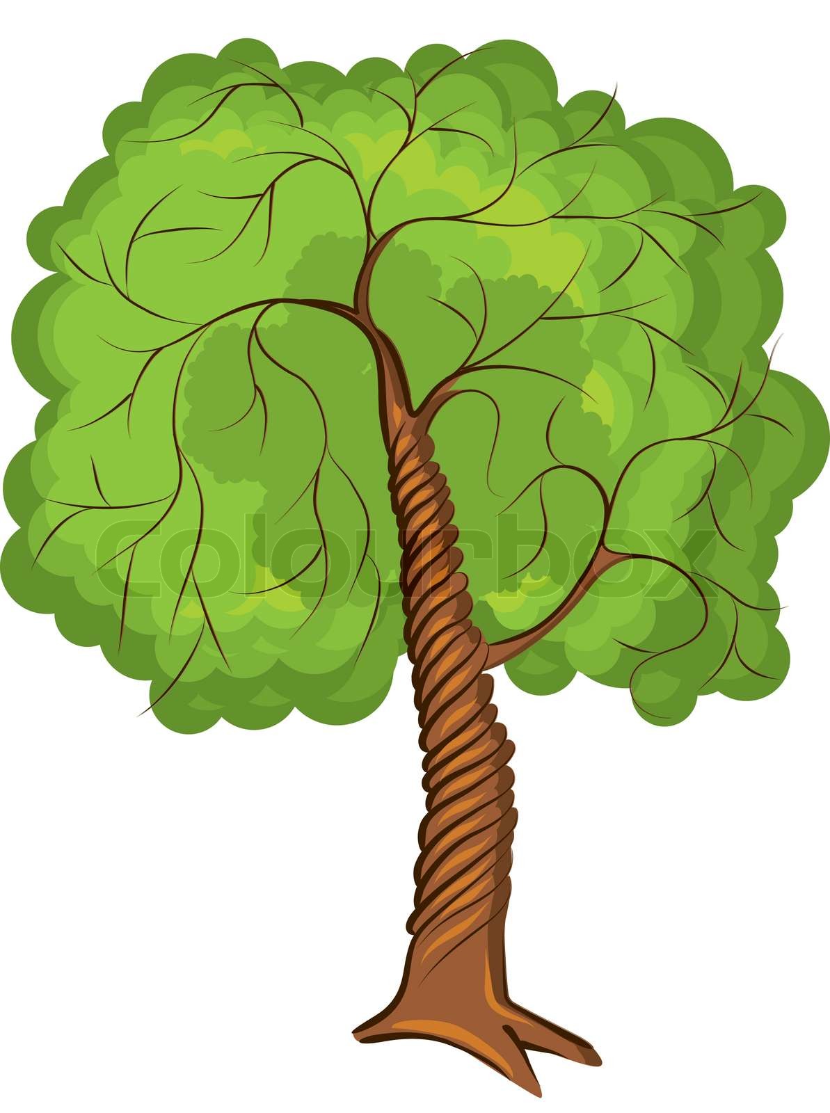 Vector Baum auf weißem | Stock-Vektor | Colourbox