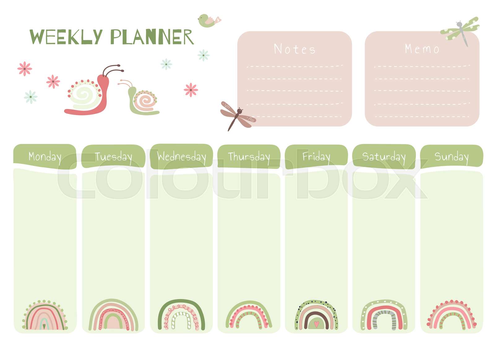 kalender, planner, tidsplan | Stock vektor | Colourbox
