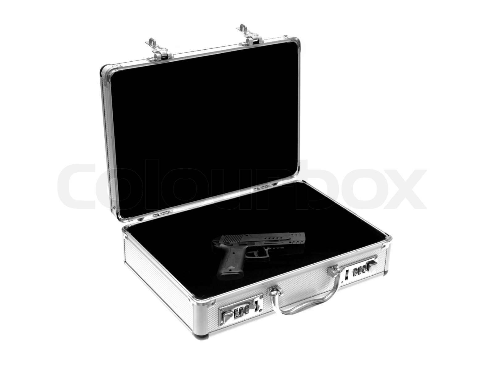 Metal Briefcase Stock image Colourbox