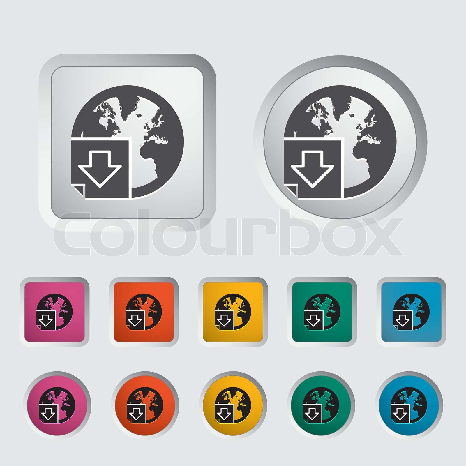 Download file single icon | Stock vector | Colourbox