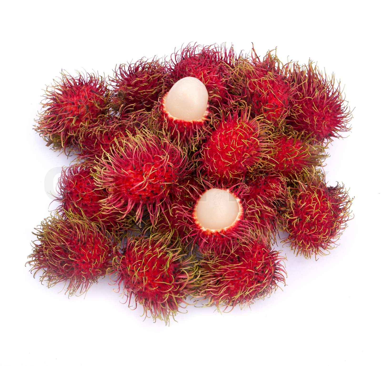 Rambutan fruit isolated on white backgroun | Stock image | Colourbox