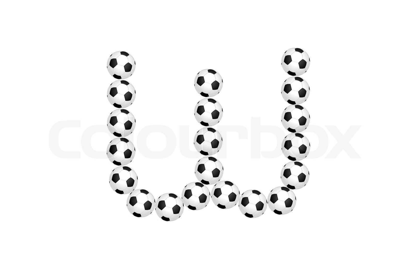 Fussball Alphabet W | Stock Bild | Colourbox