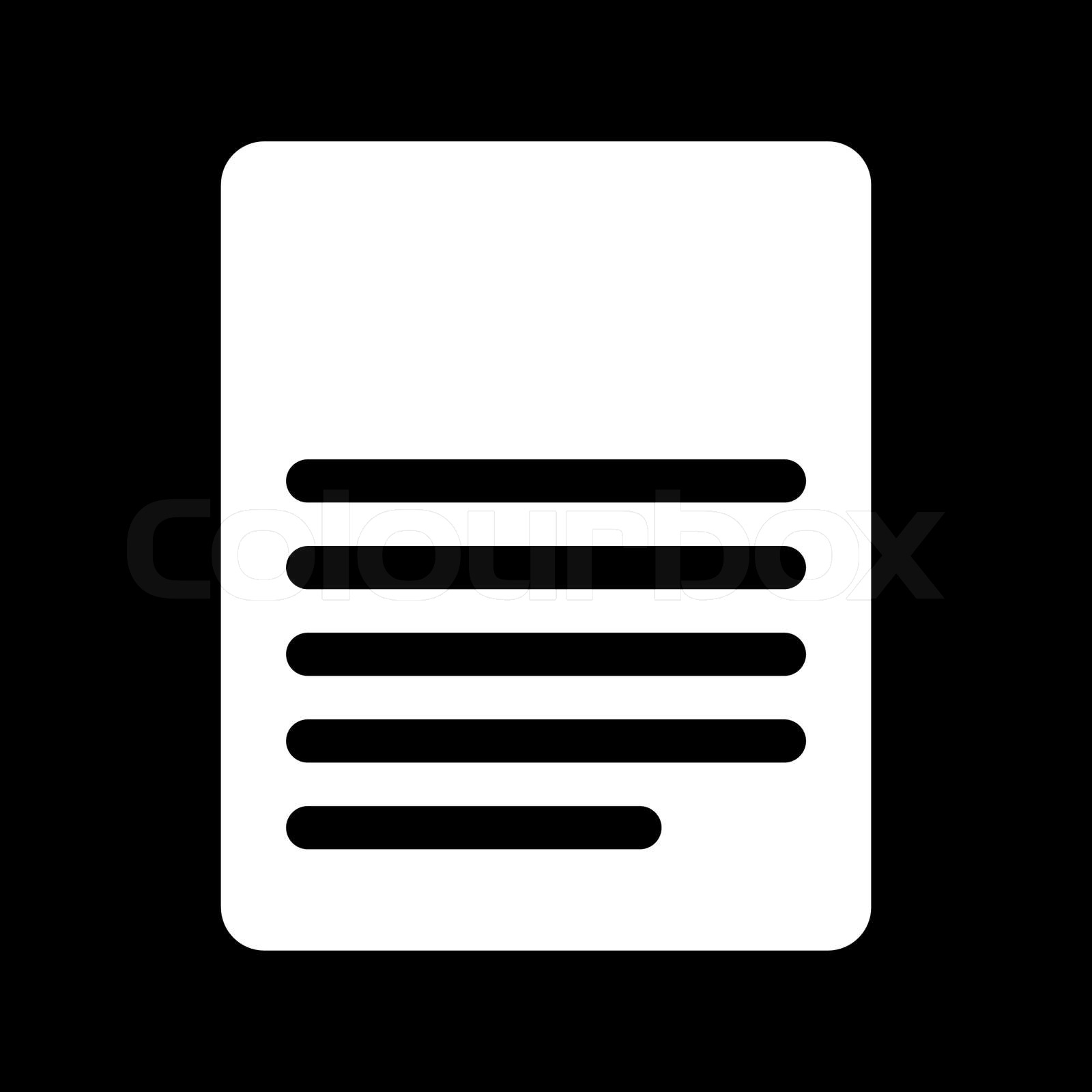 Ikon - side - sort hvid | Stock vektor | Colourbox