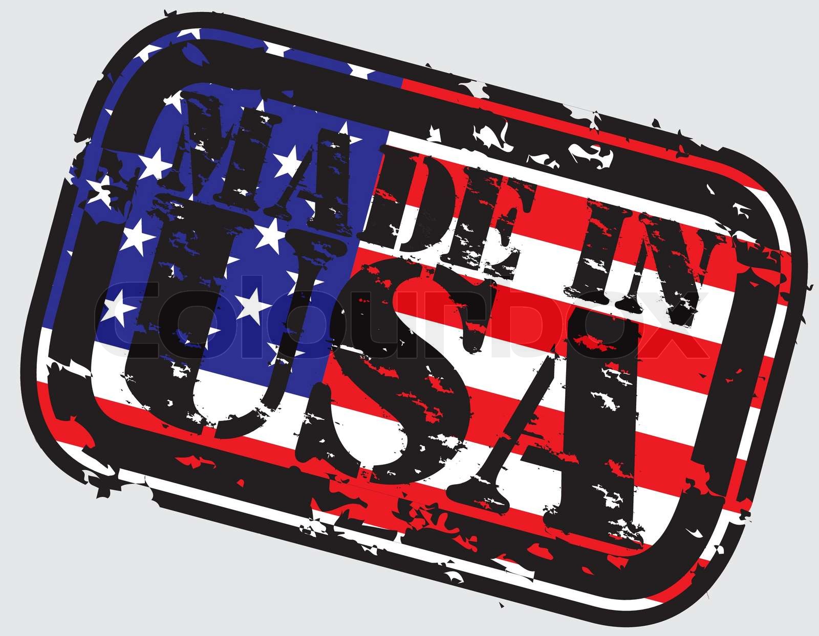 Grunge made in USA rubber stamp, vector illustration | Stock vector