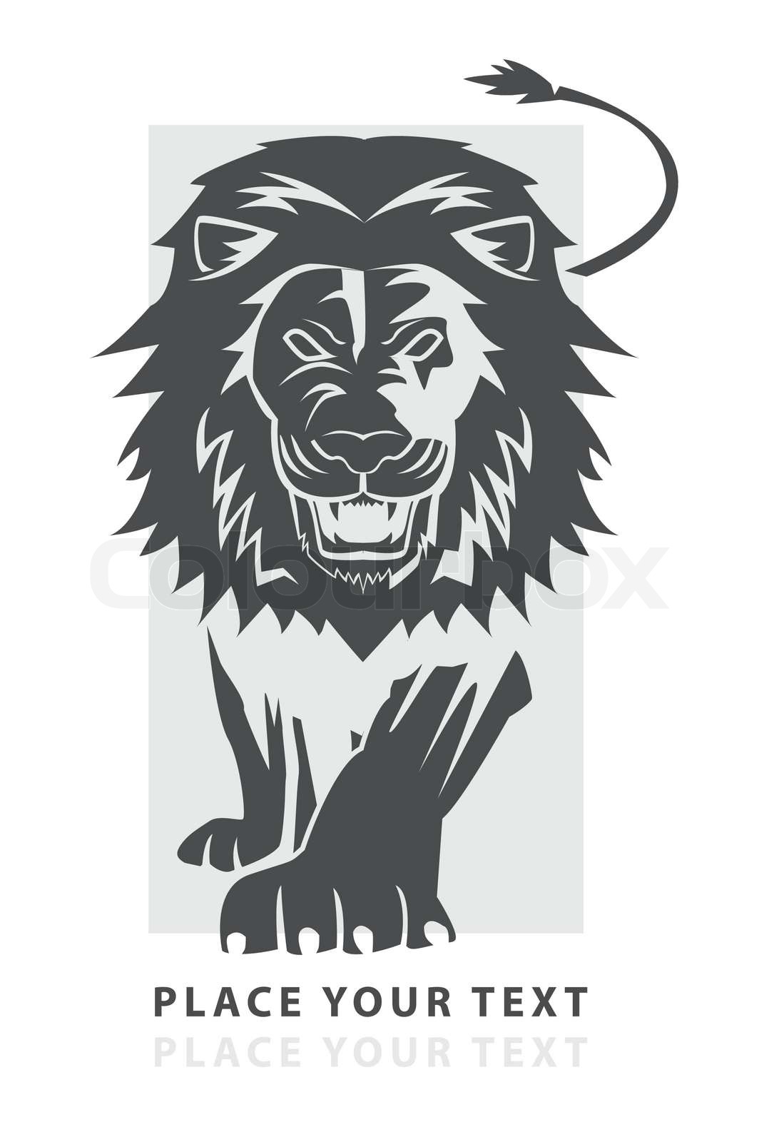 Lion Walk Symbol Stock Vector Colourbox