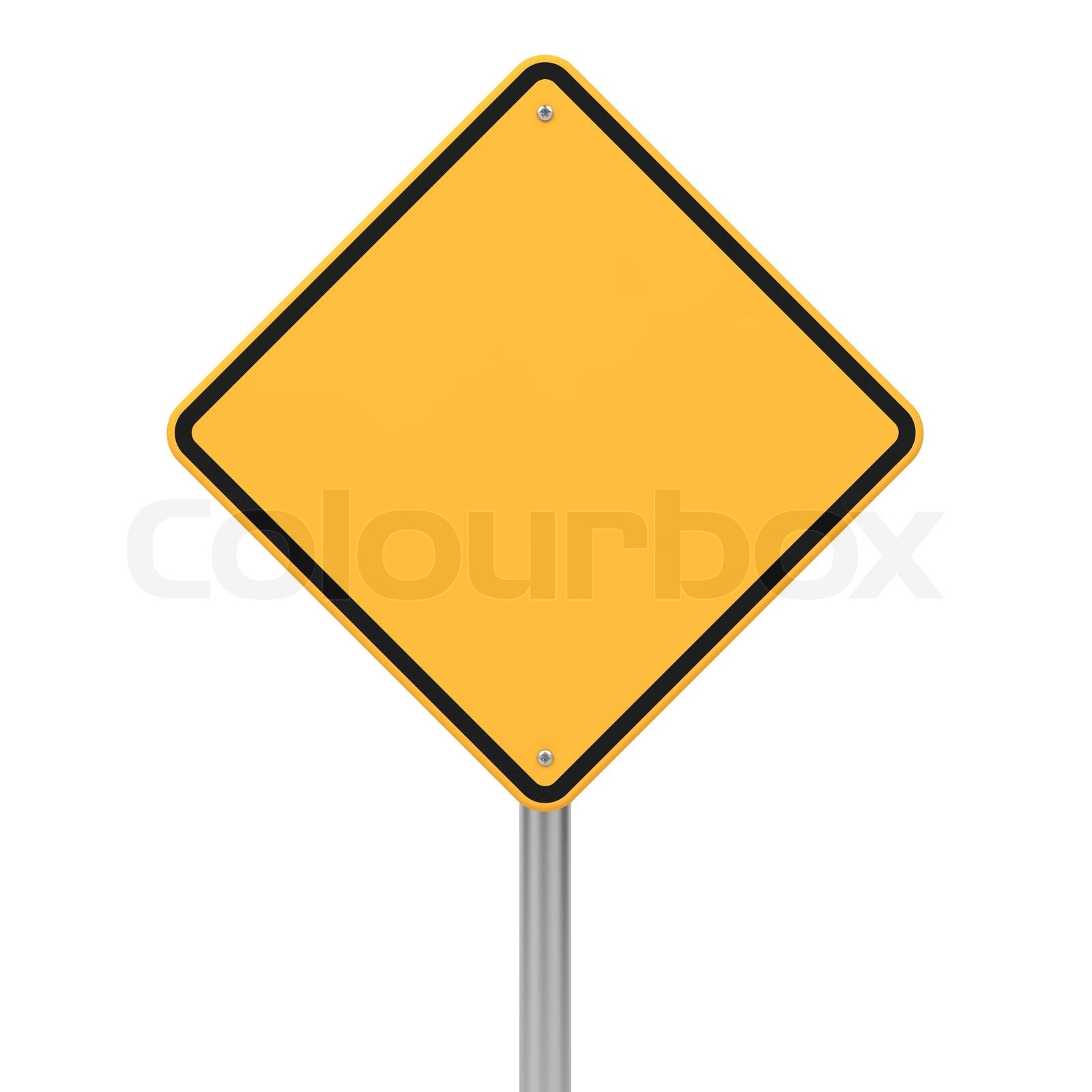 Road Sign In Diamond Shape Stock Image Colourbox
