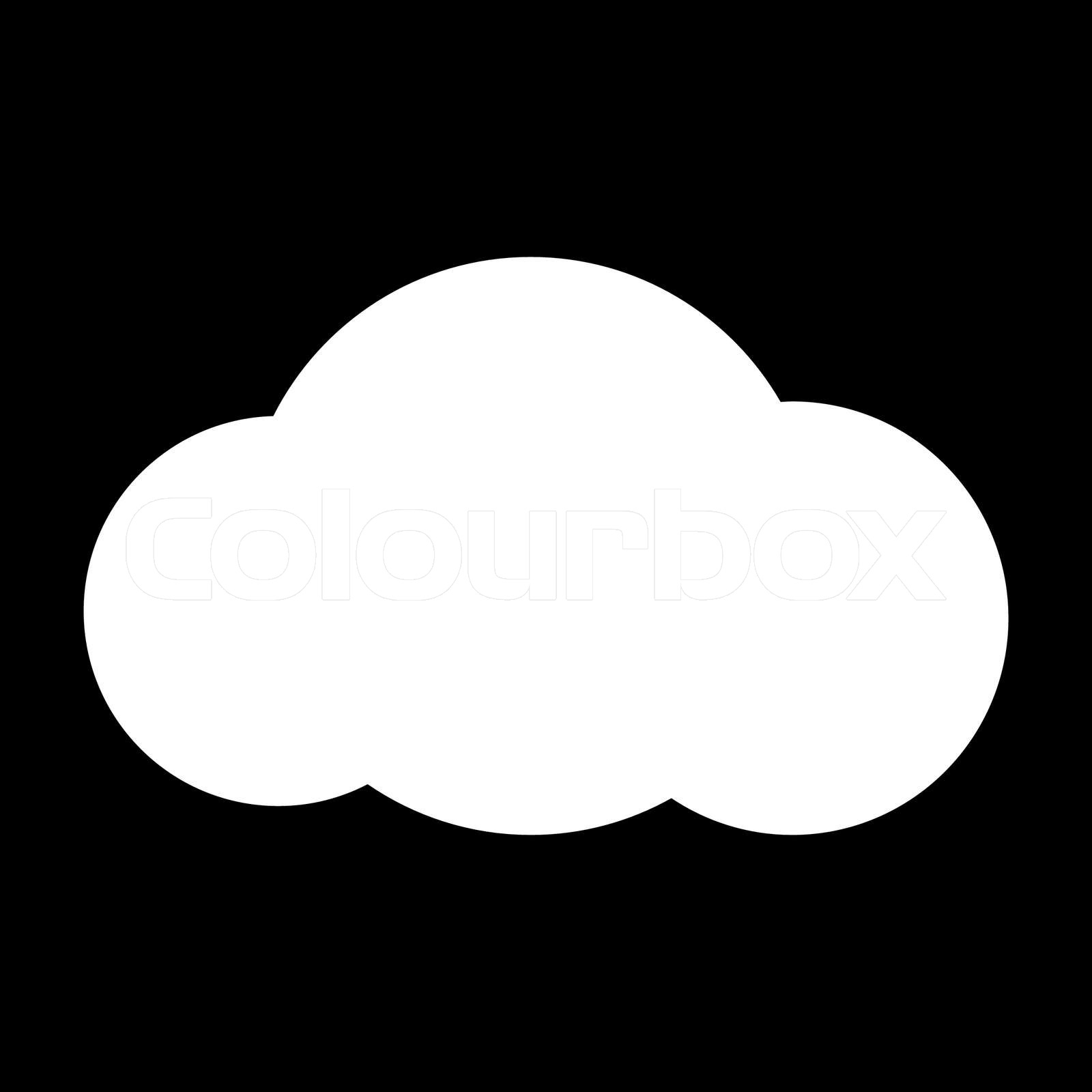 Ikon - sky - sort hvid | Stock vektor | Colourbox