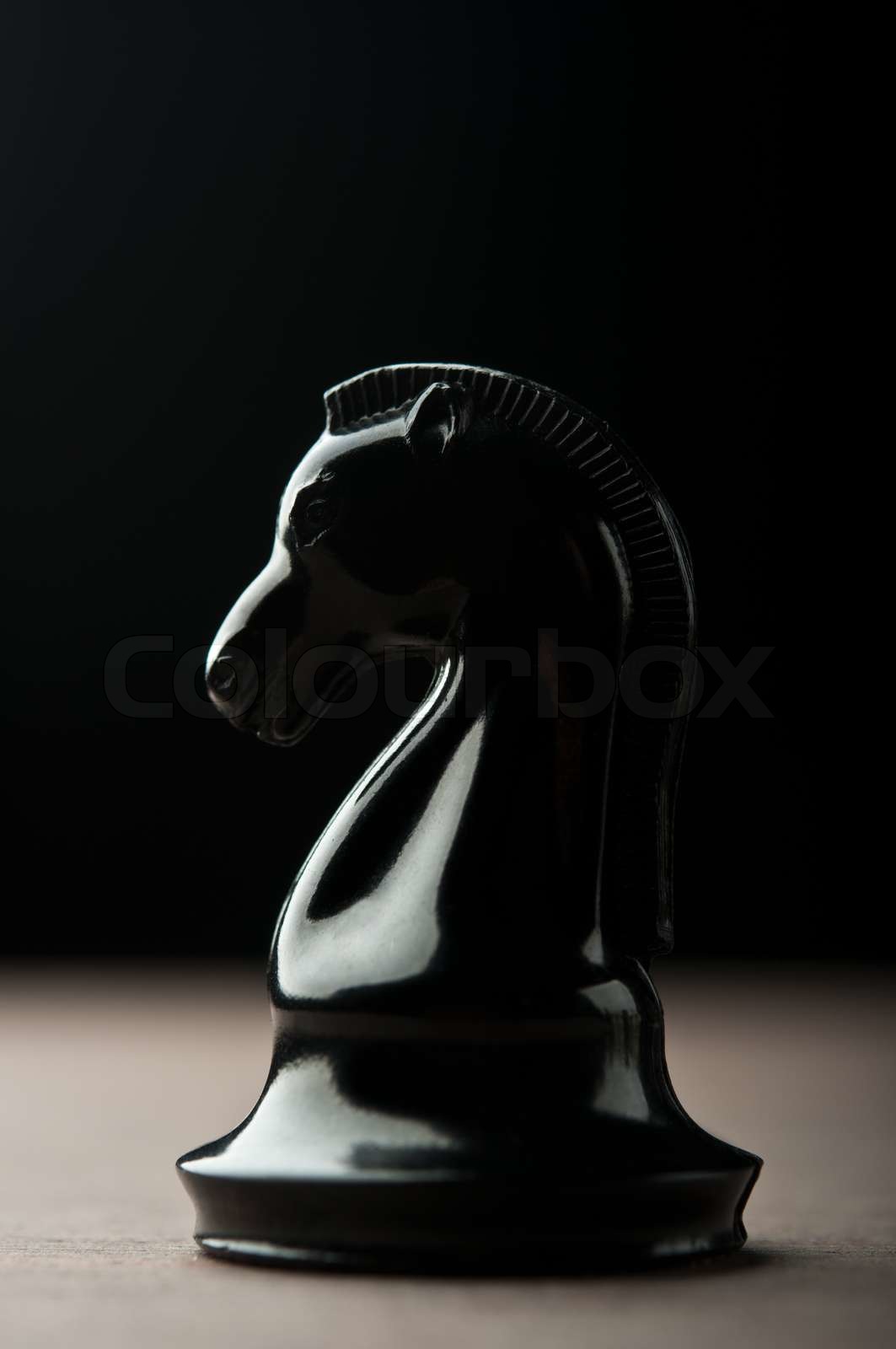 black chess knight | Stock image | Colourbox
