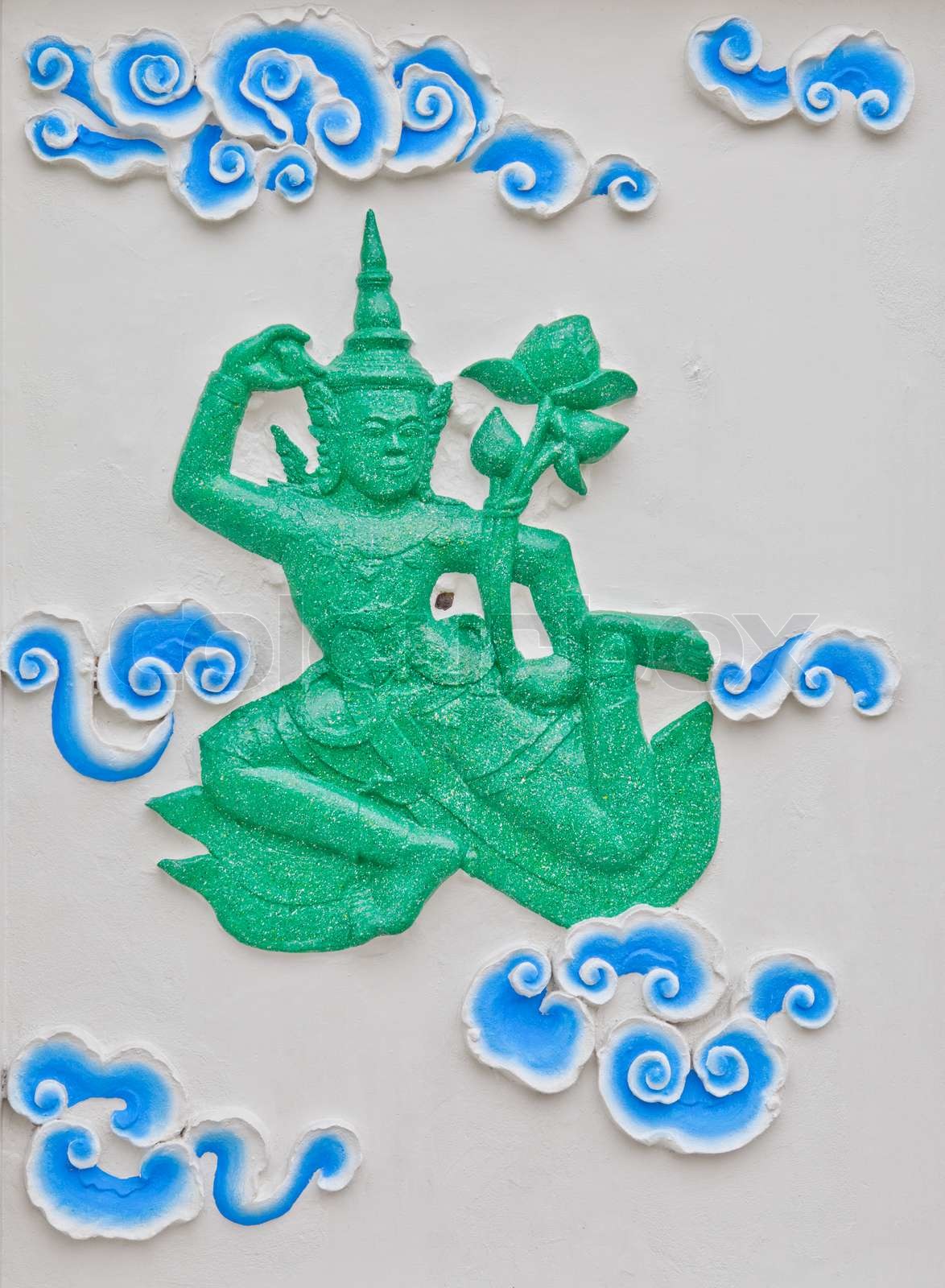 Angel statue on a wall | Stock image | Colourbox