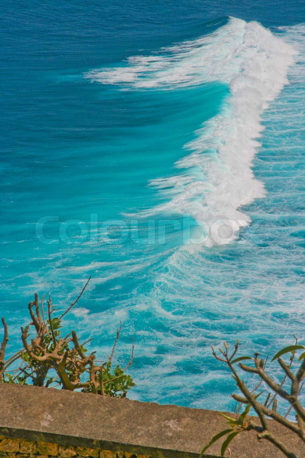 Big blue wave in the ocean | Stock image | Colourbox