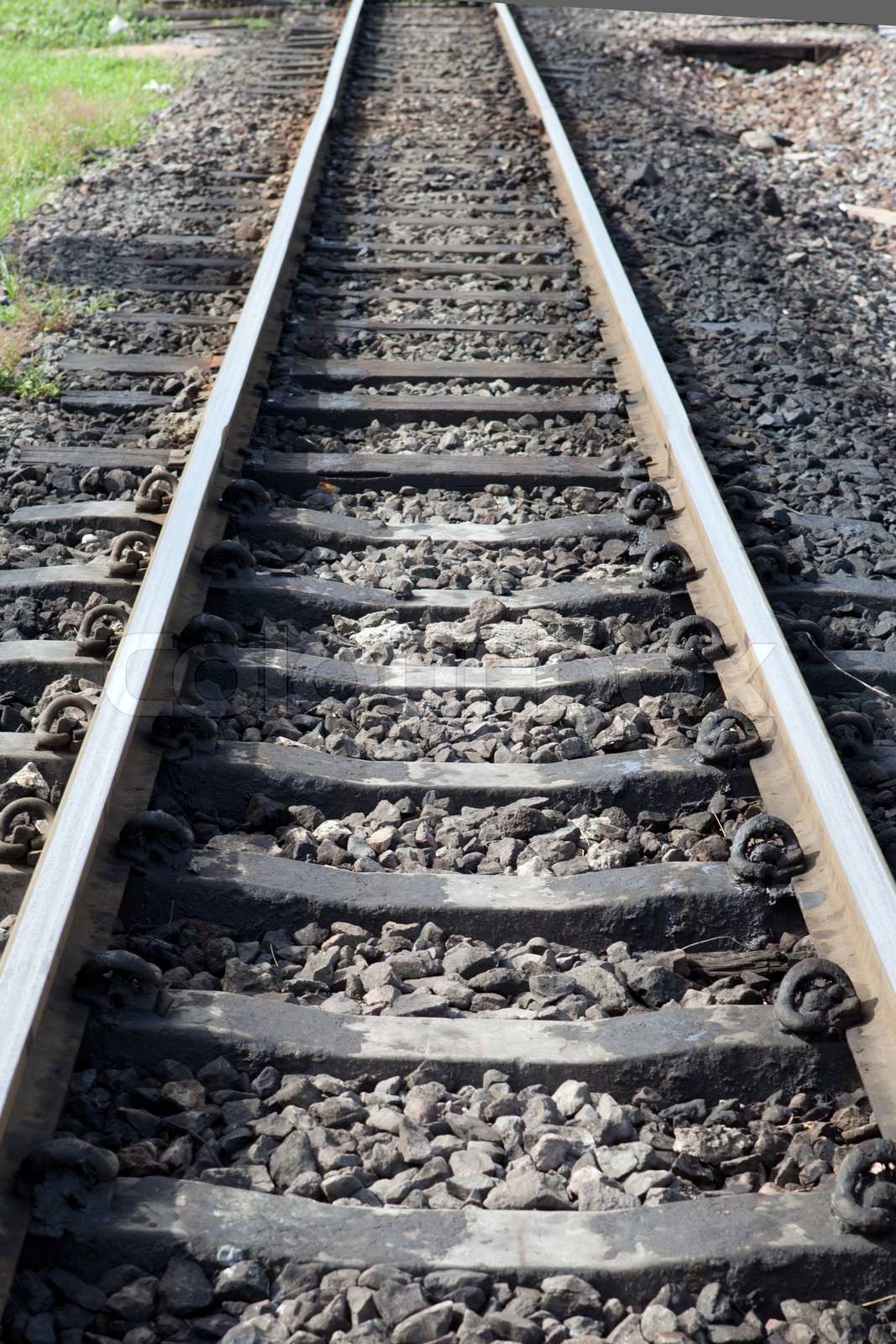 Bahngleis Stock Bild Colourbox