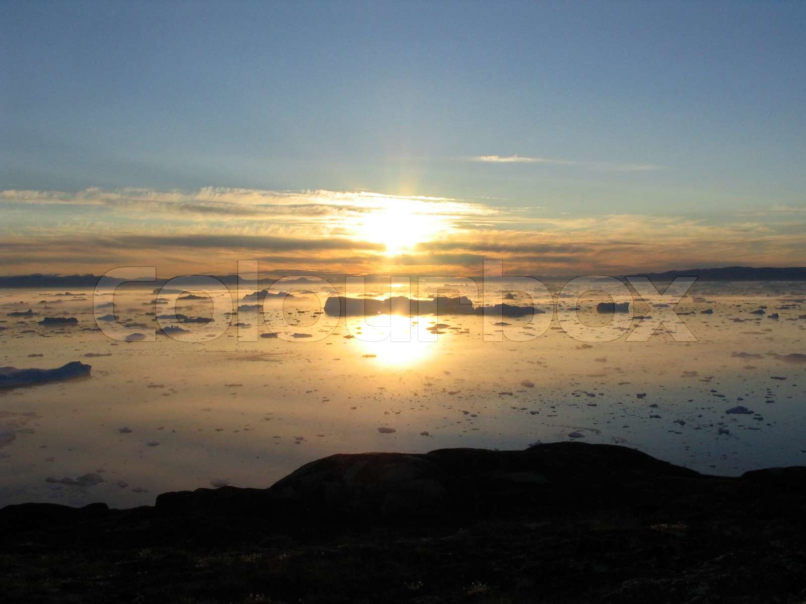 Dawn In Greenland Stock Image Colourbox