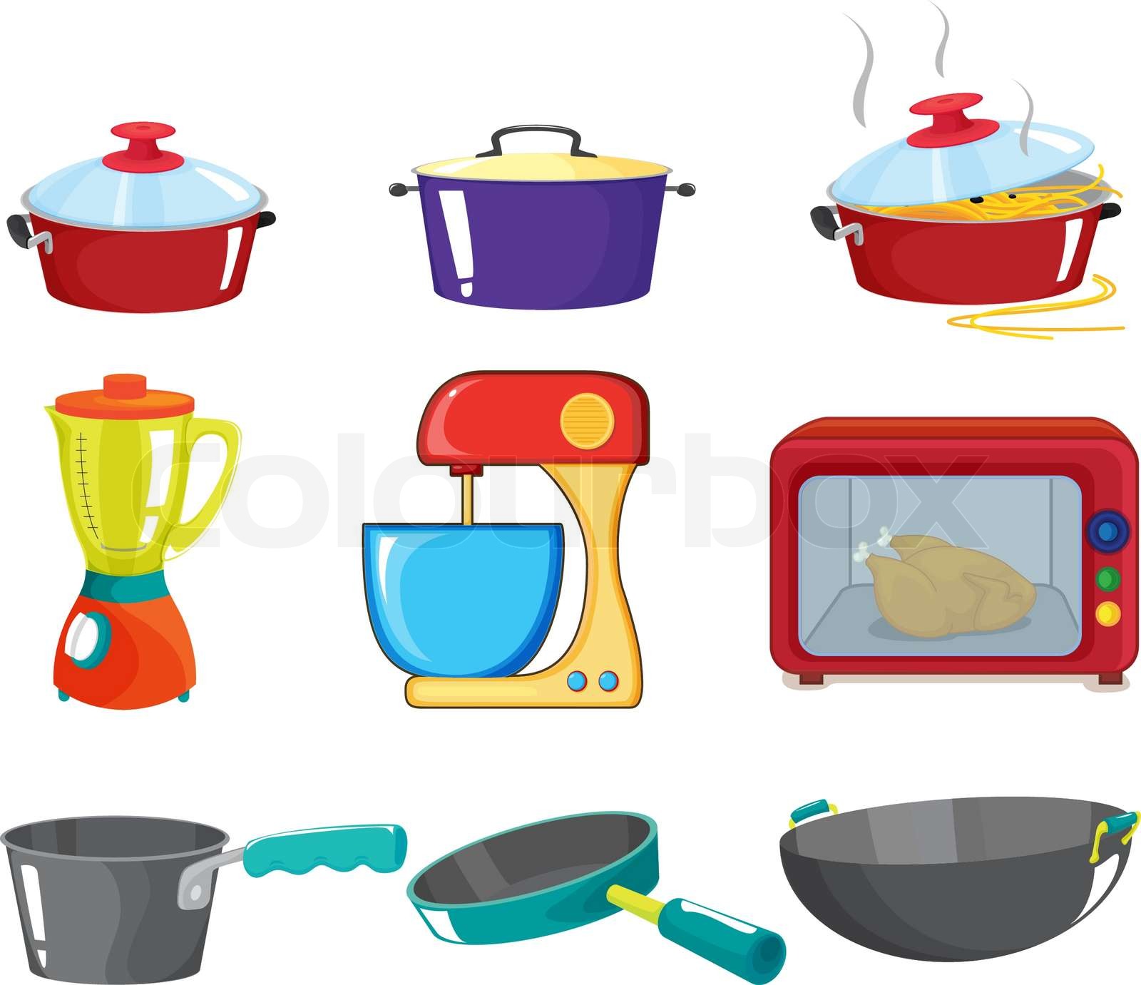 Pots and pans series | Stock vector | Colourbox