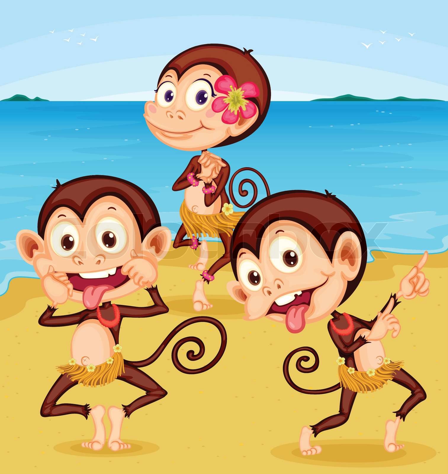 Monkeys Stock Vector Colourbox