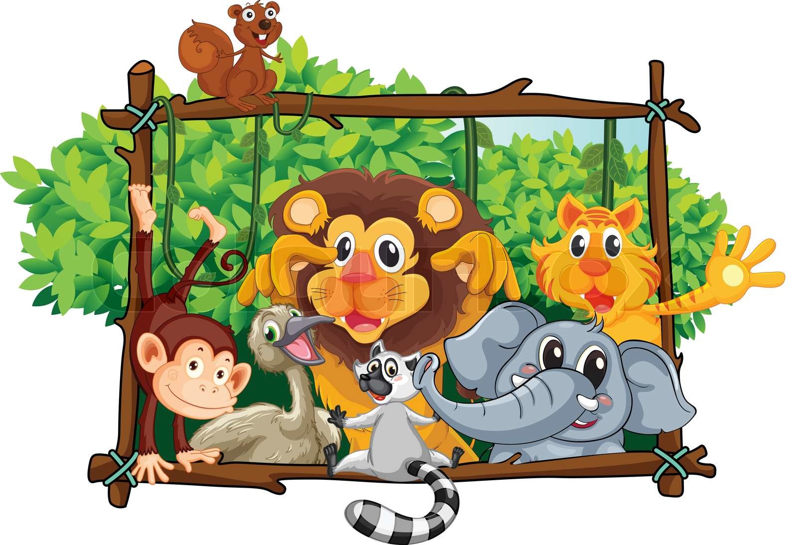 Various Animals Stock Vector Colourbox