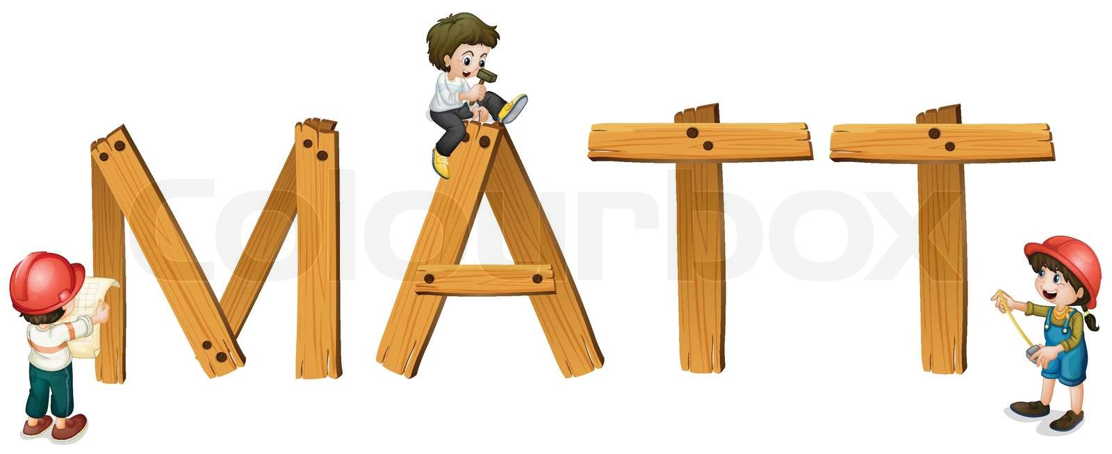 english word matt Stock vector Colourbox