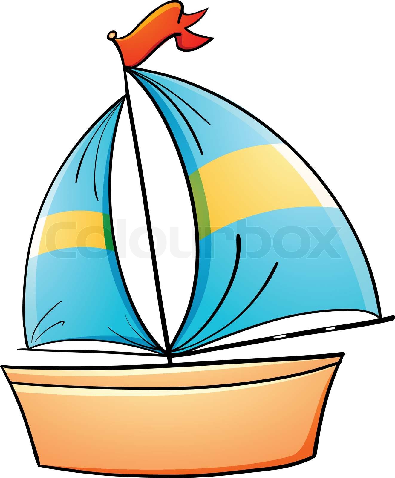 Toy boat | Stock vector | Colourbox