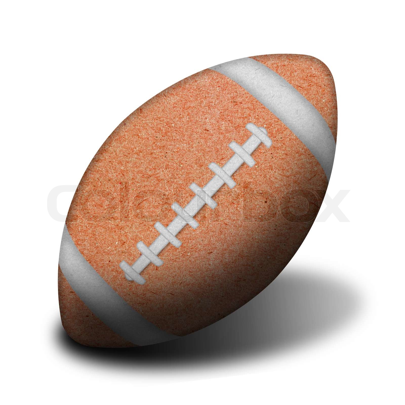 Rugby Ball von Papier, Recycling papercraft Stock Bild Colourbox