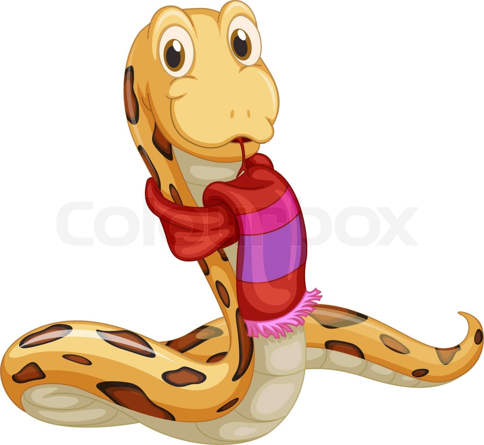 Snake in a scarf | Stock vector | Colourbox