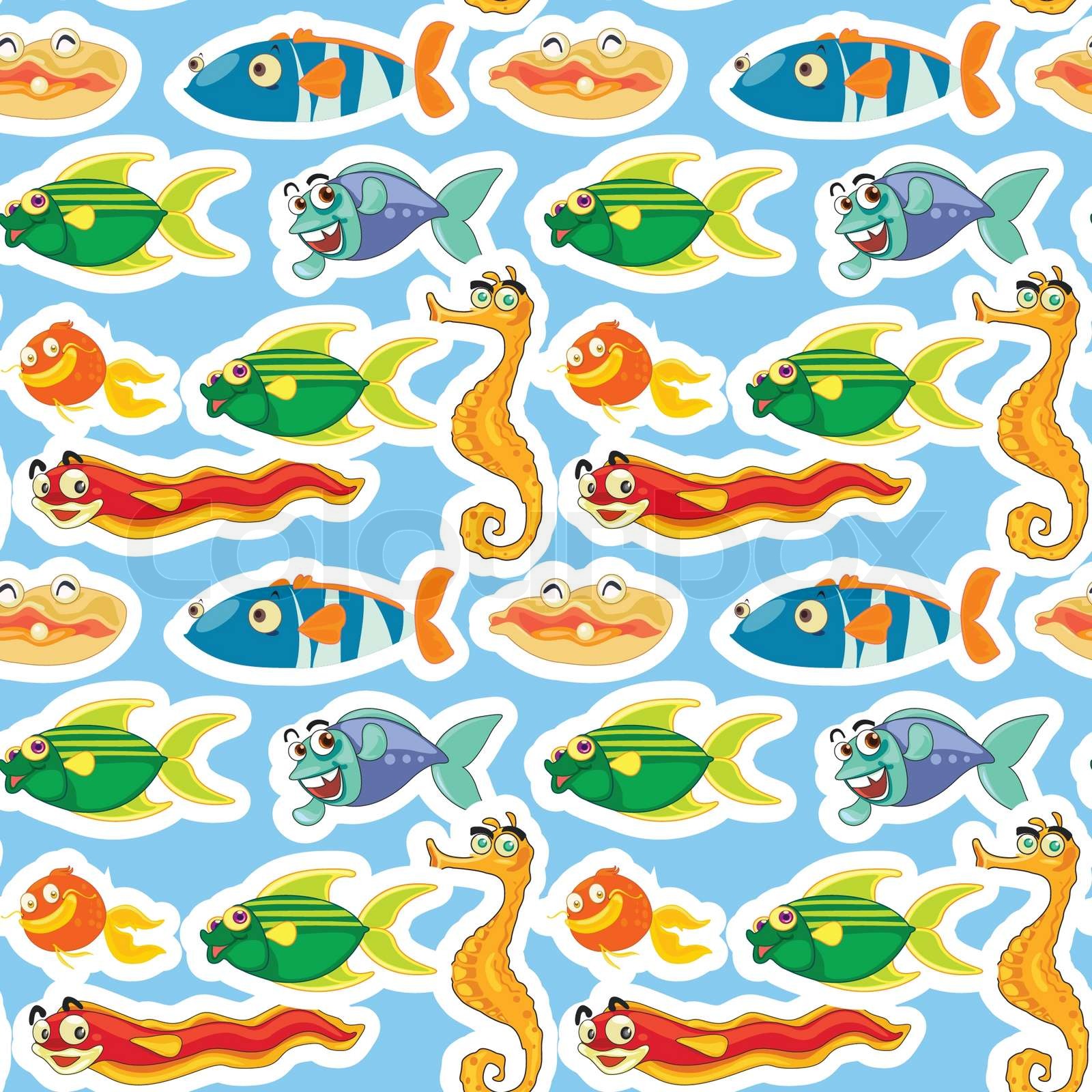 various sea animals | Stock vector | Colourbox