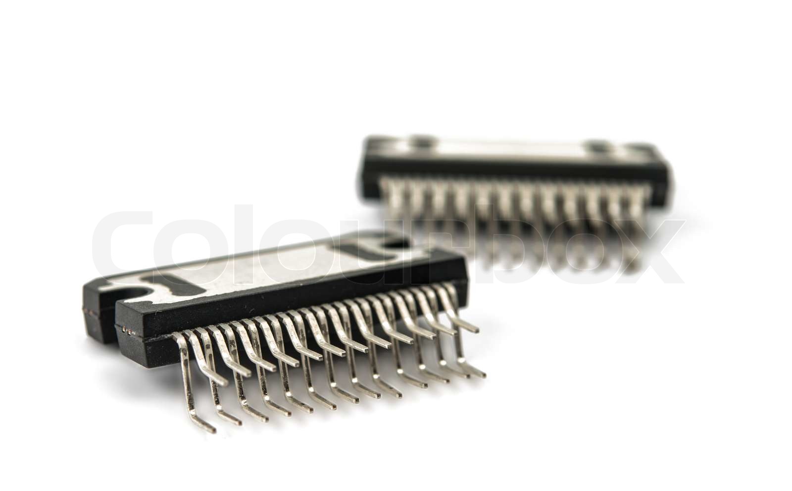 elektronischen Chips isoliert | Stock Bild | Colourbox