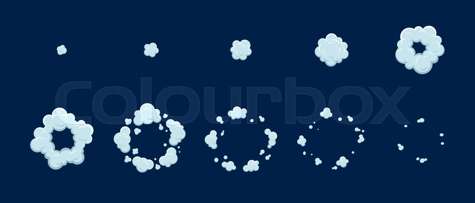 Cartoon Smoke Explosion Game Sprite Asset Effect Stock Vector Colourbox