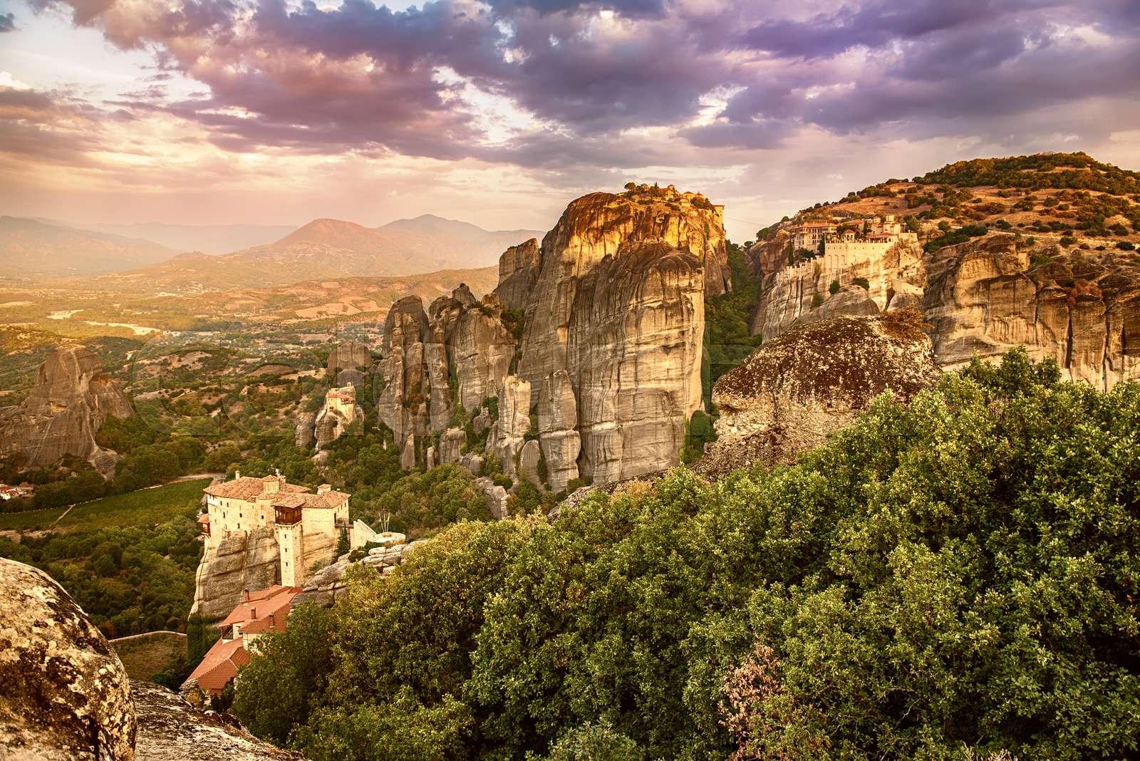 Meteora Rocks Greece Stock Image Colourbox