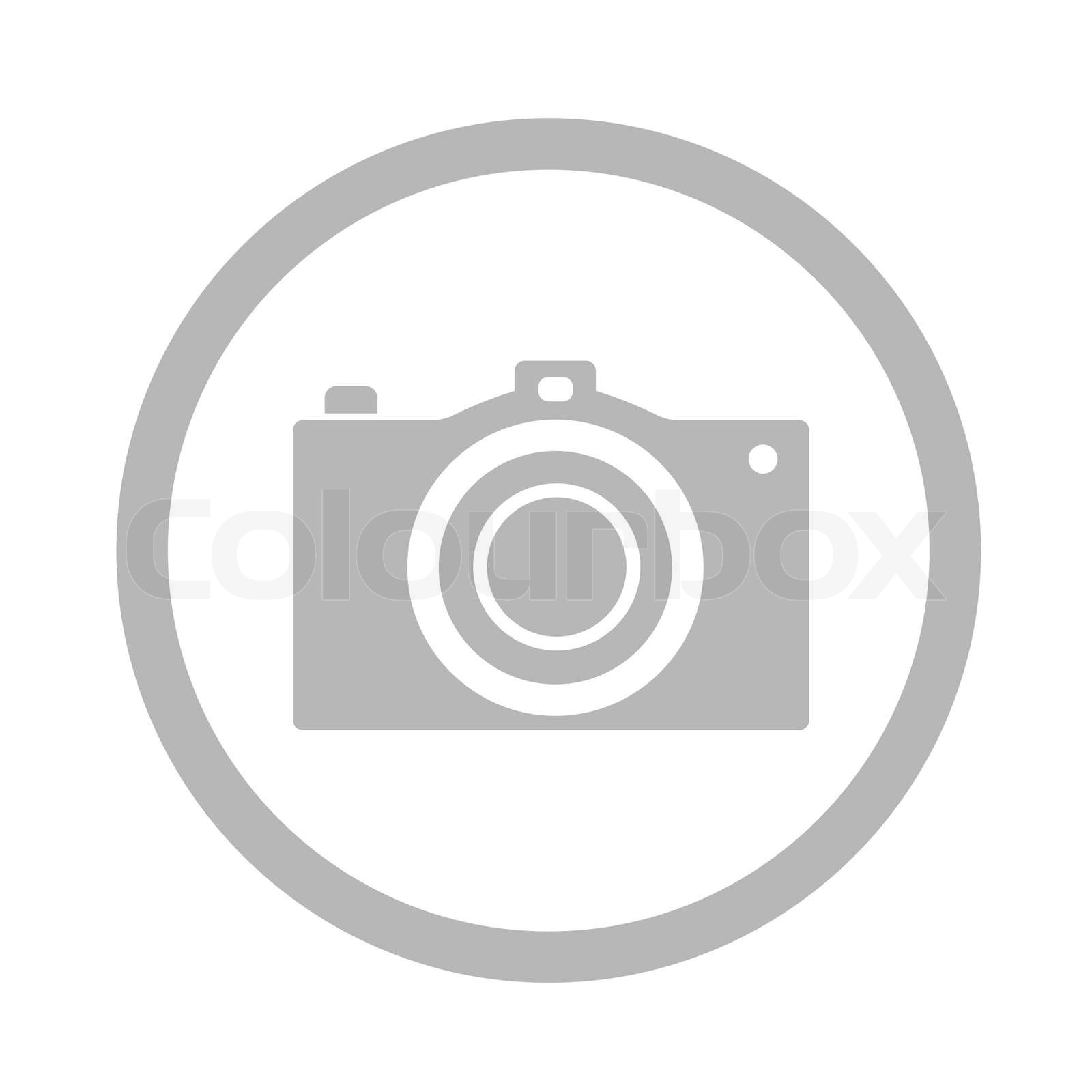 Camera vector icon in grey Stock vector Colourbox