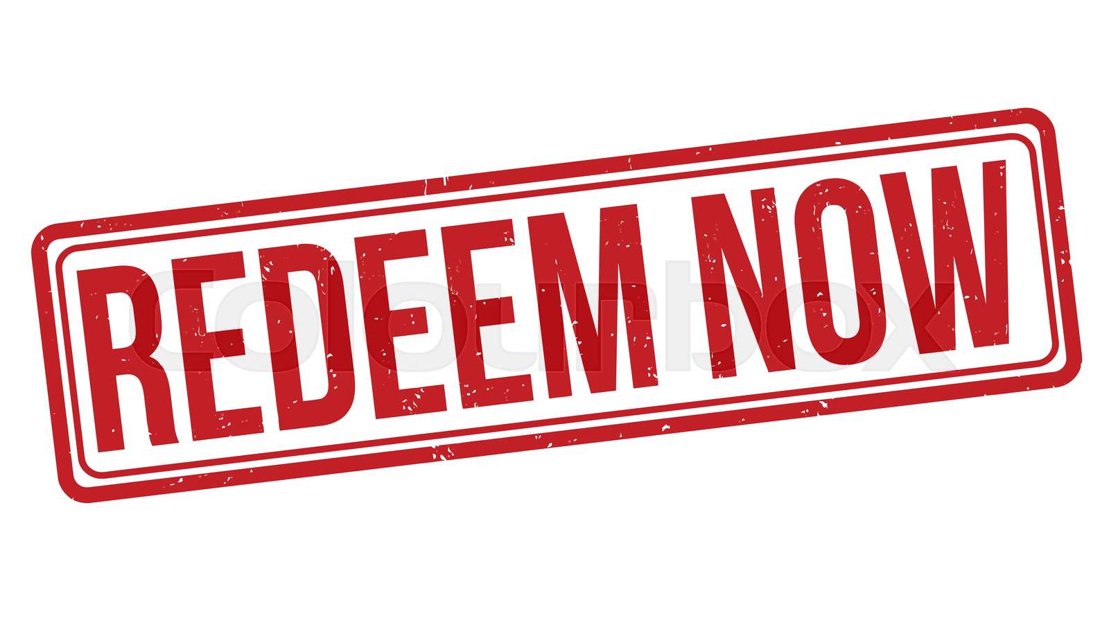 Redeem now grunge rubber stamp Stock vector Colourbox