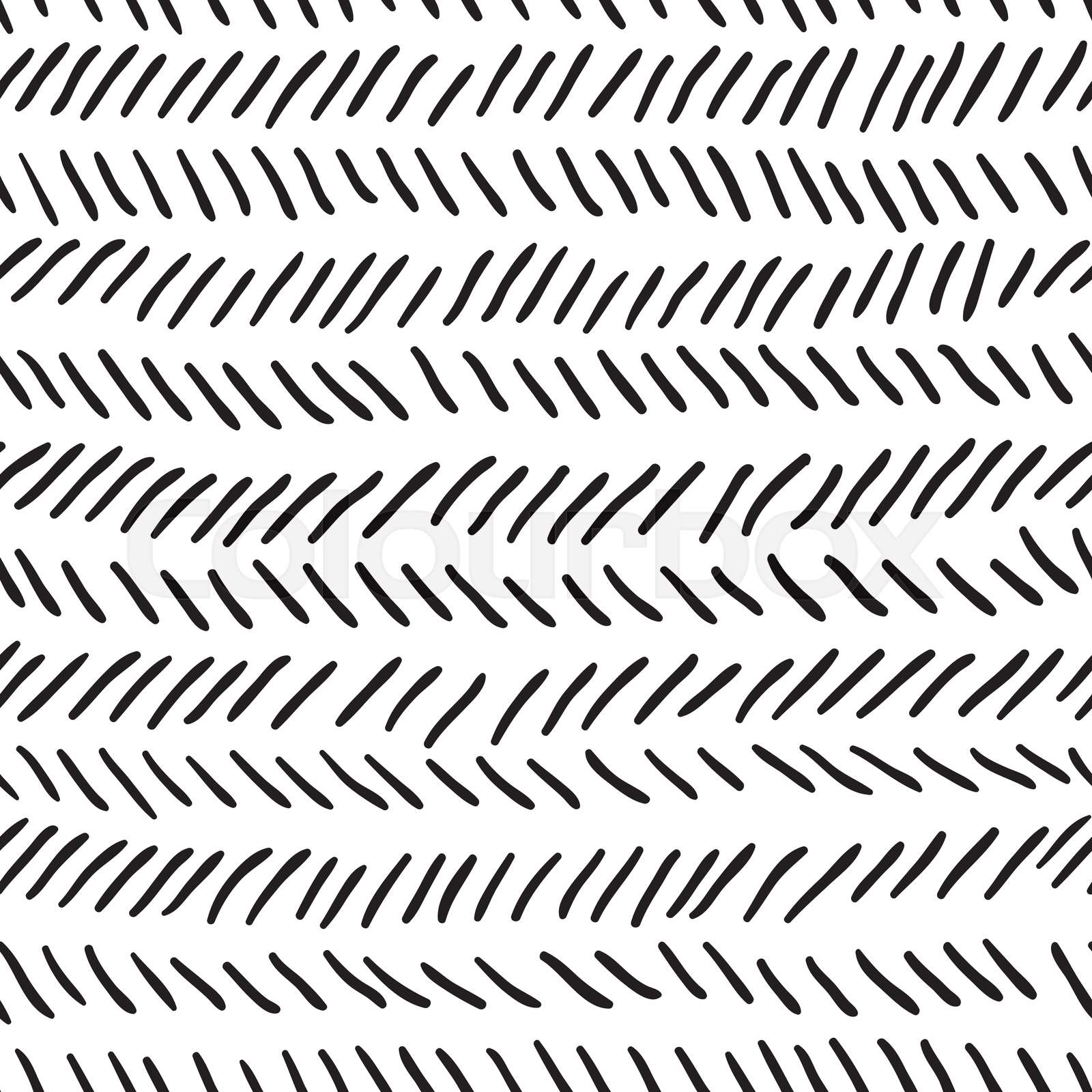 Hand drawn chevron pattern, cute doodle repeat tile | Stock vector ...