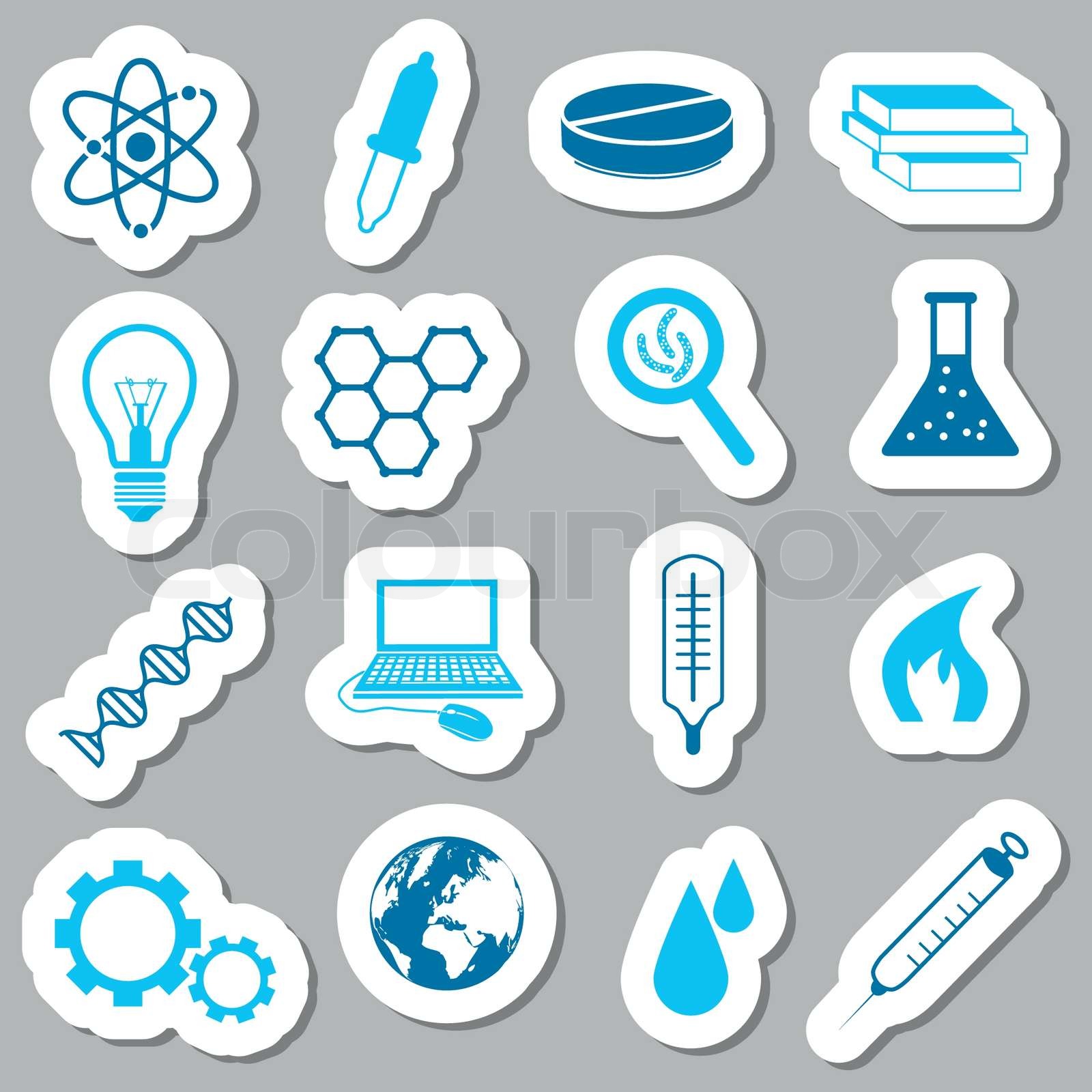 science stickers | Stock vector | Colourbox