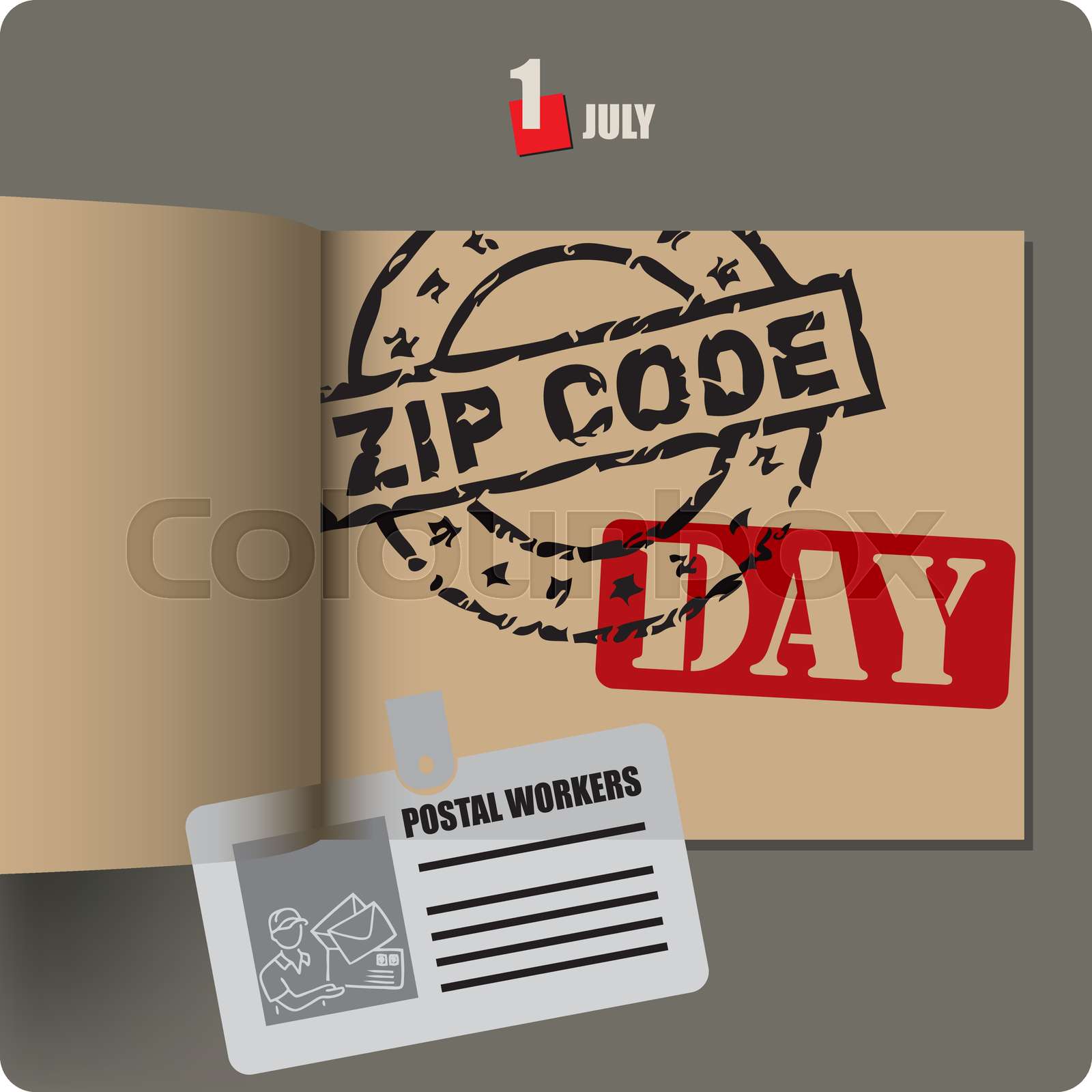 ZIP Code Day Stock Vector Colourbox