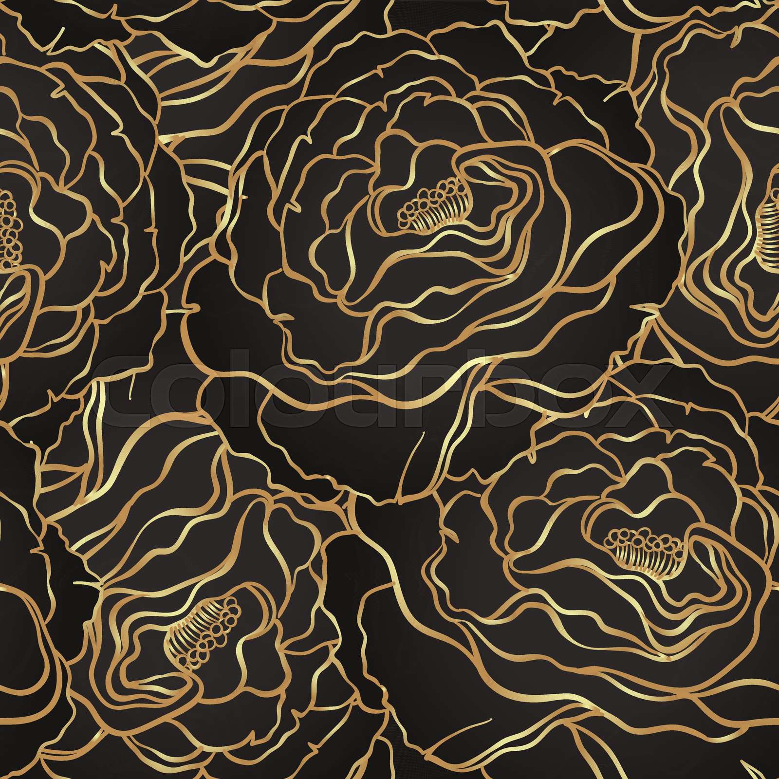 Seamless Pattern With Flowers Roses Vector Floral Illustration In