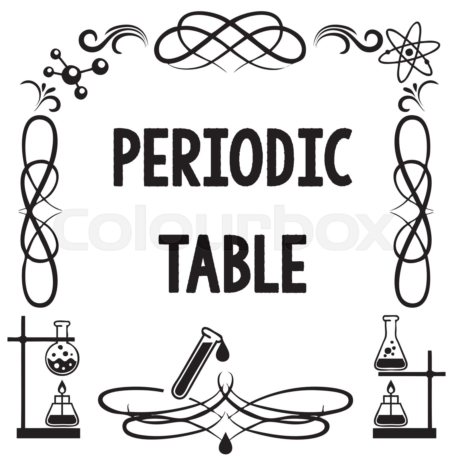 Periodic Table Stock Vector Colourbox