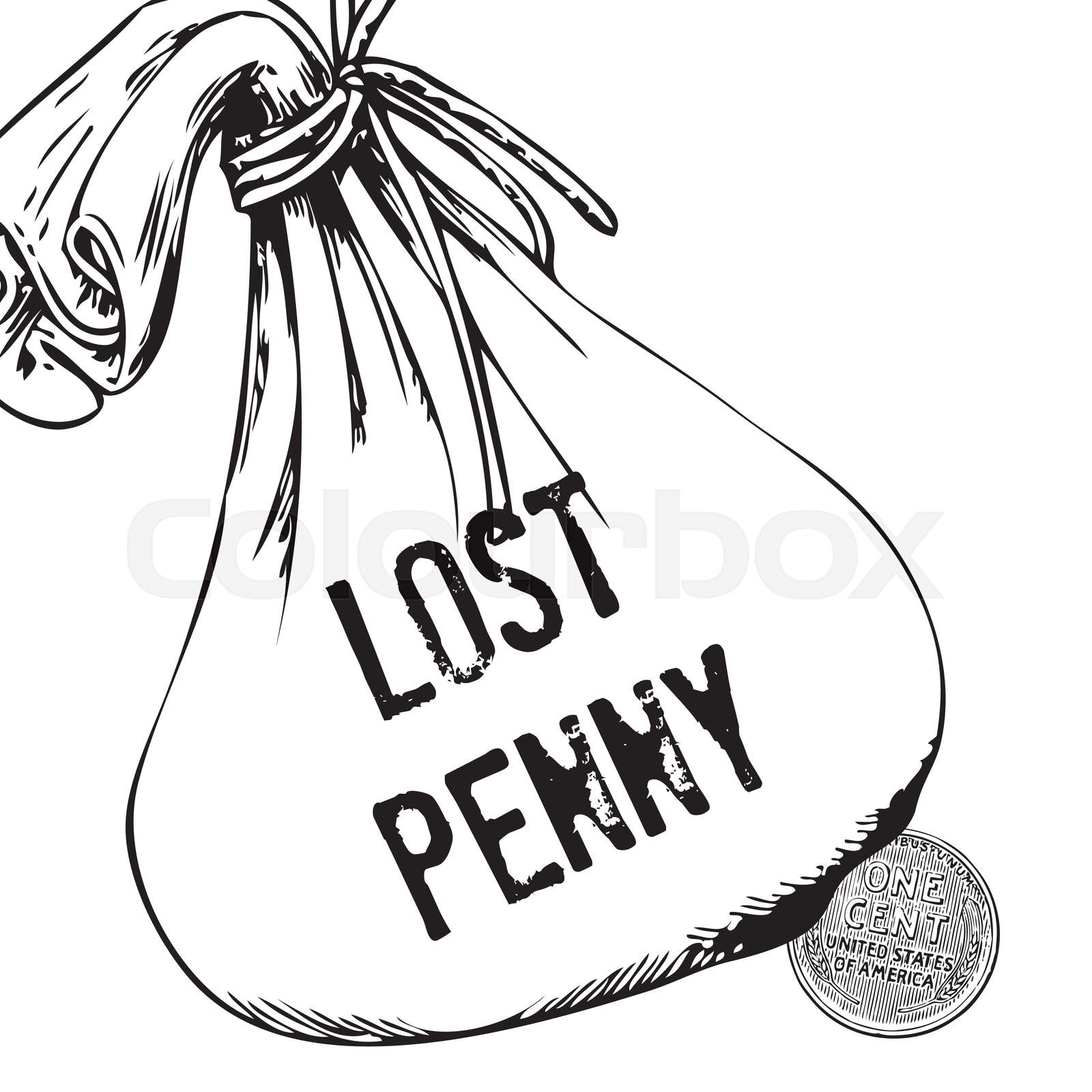 lost-penny-stock-vector-colourbox