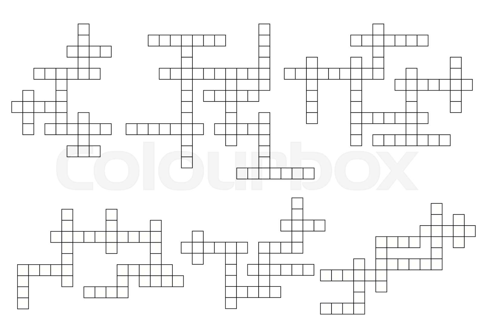 kreuzworträtsel, quiz, gitter | Stock-Vektor | Colourbox