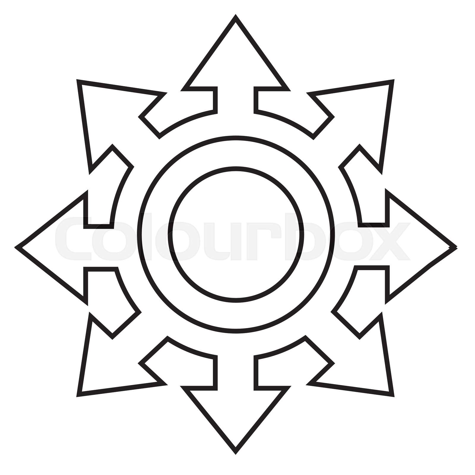 symbol-pil-underskrive-stock-vektor-colourbox
