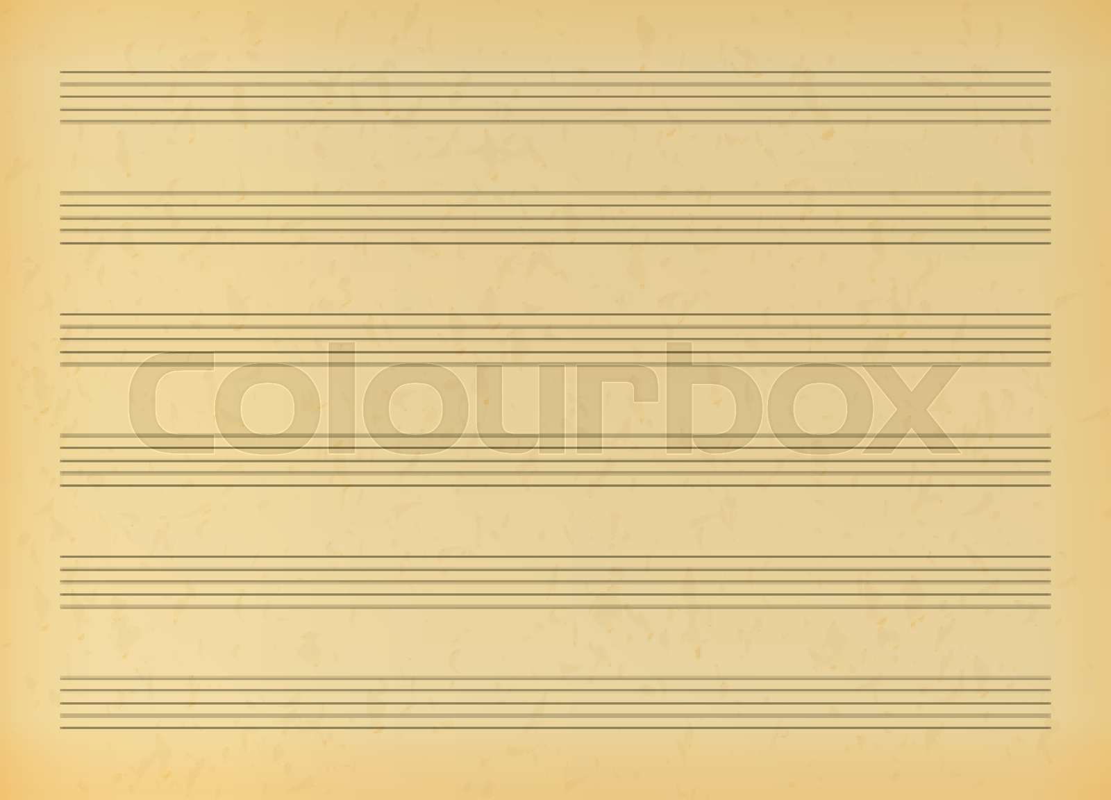 Vintage Blank Sheet Music Page Old Music Paper With Empty Stave For Vintage blank sheet music page old music paper with empty stave for