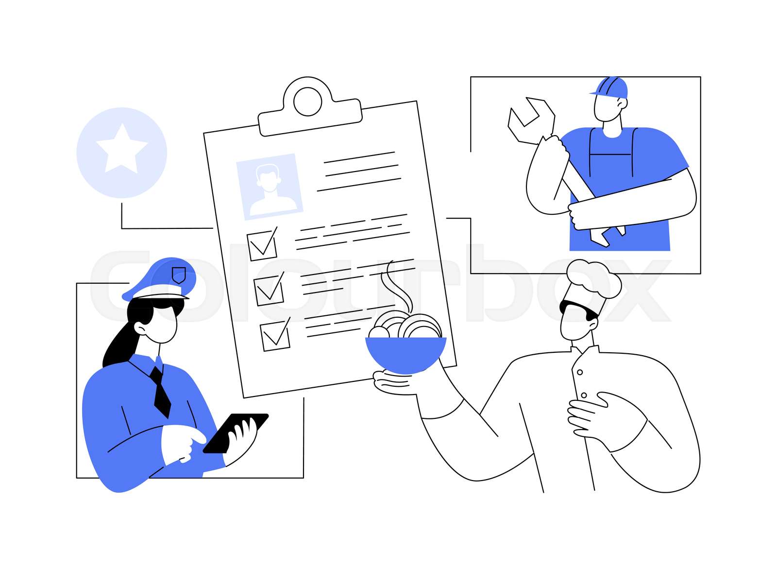 alternative, zivilist, dienst StockVektor Colourbox