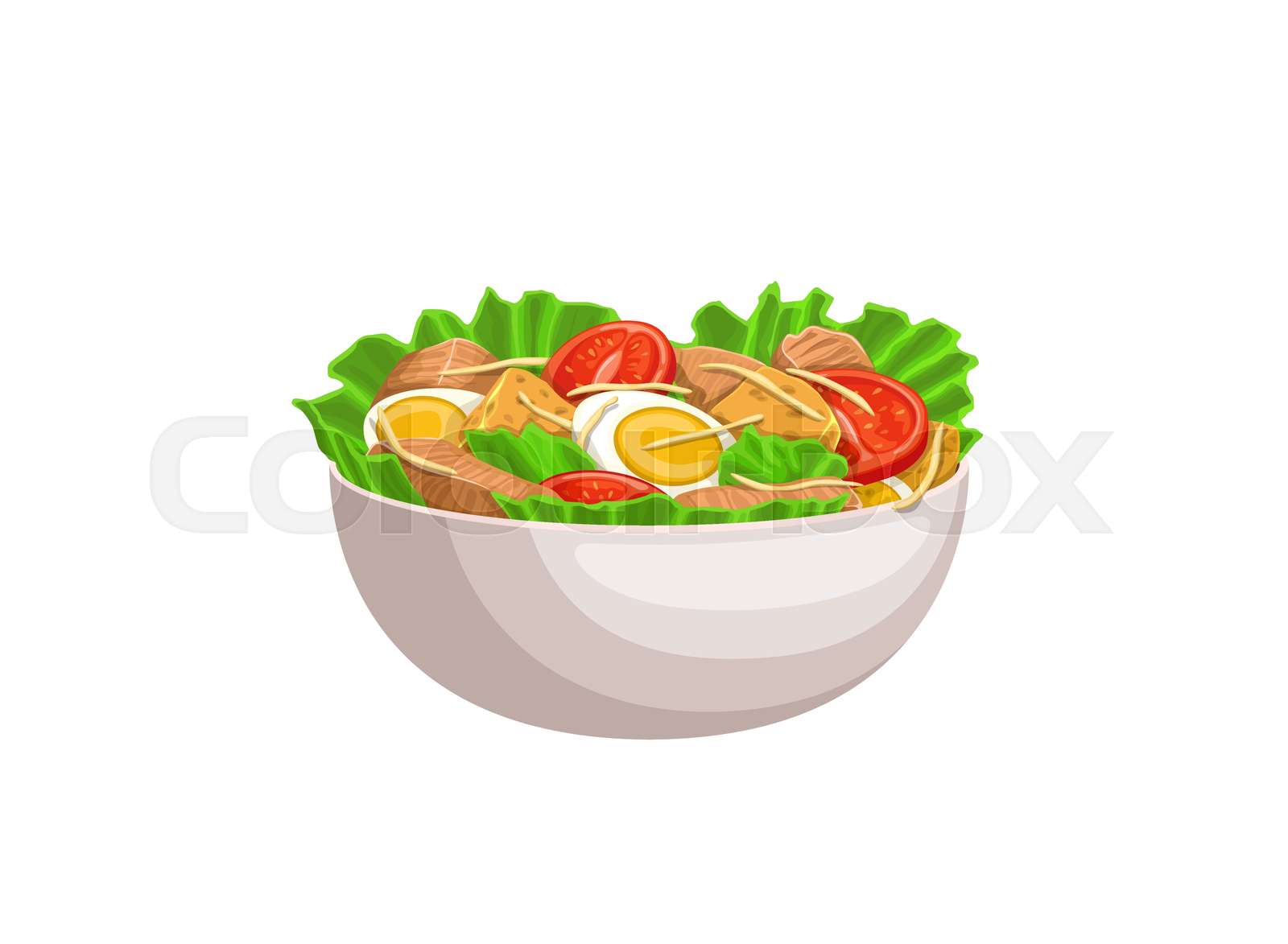 karikatur, caesar, salat | Stock-Vektor | Colourbox