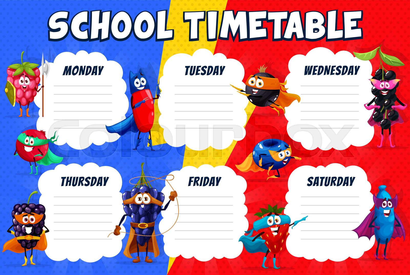 fahrplan-zeitplan-karikatur-stock-vektor-colourbox