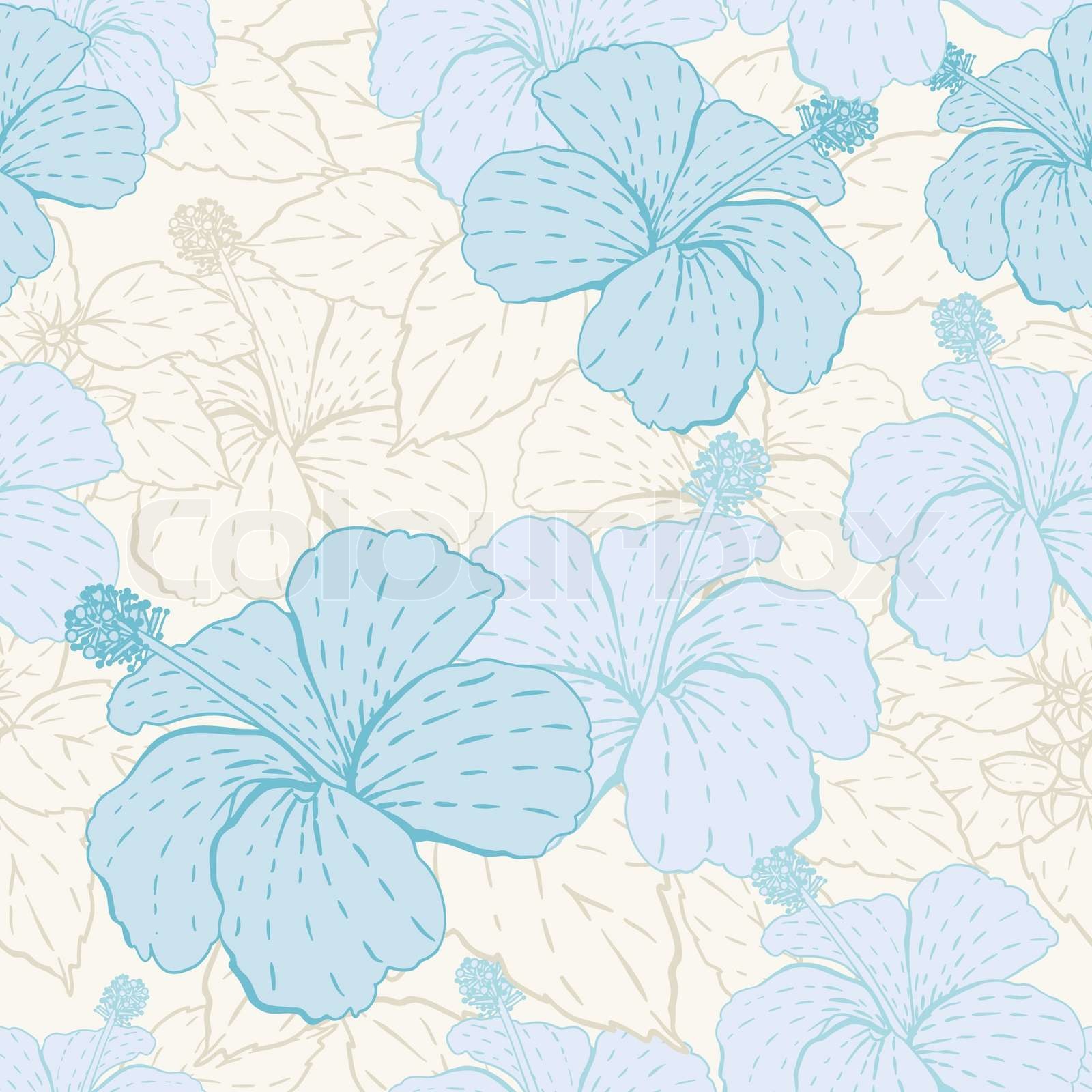 Elegance seamless pastel flower pattern | Stock vector | Colourbox