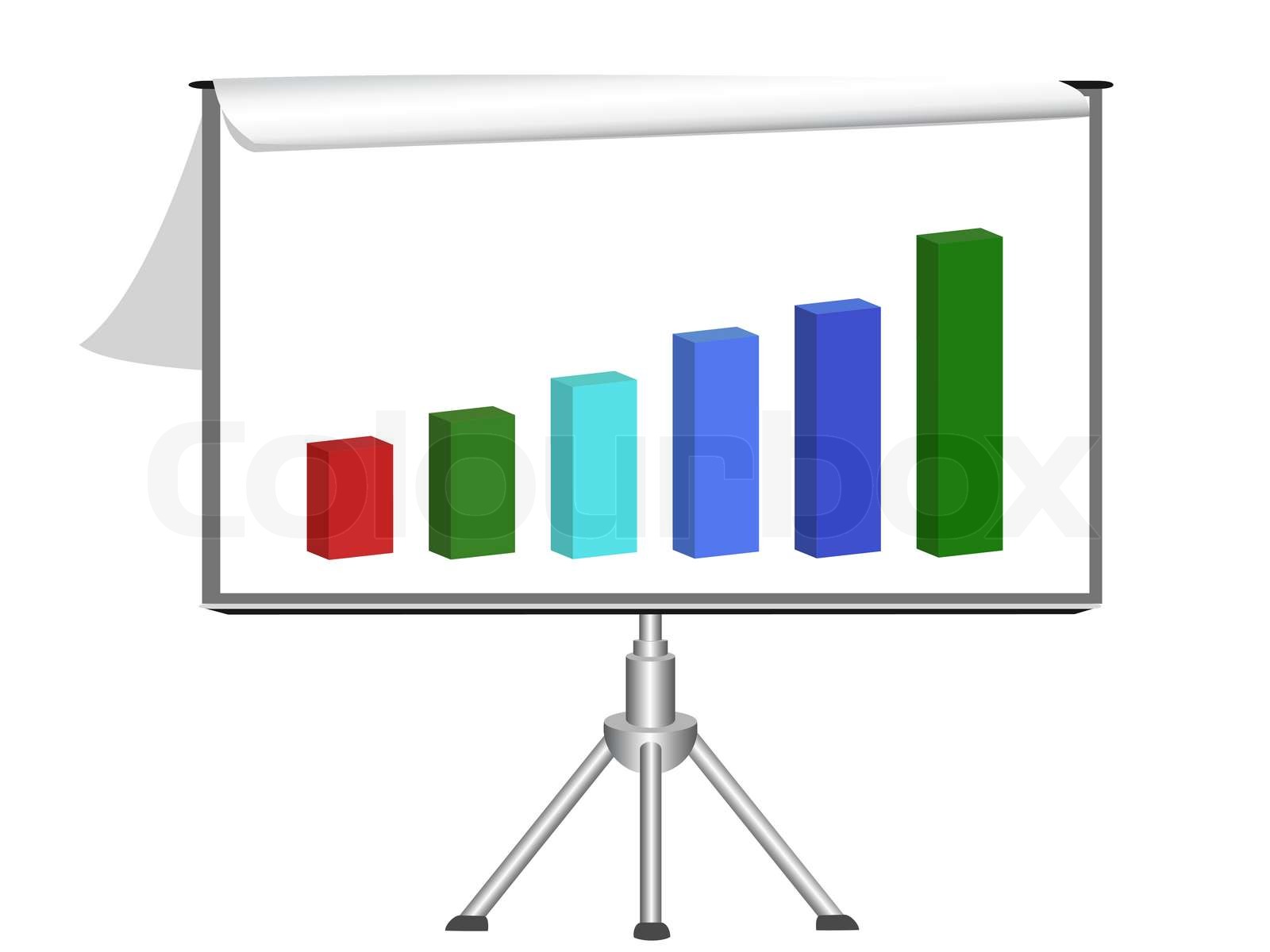 flip chart with diagram Stock vector Colourbox