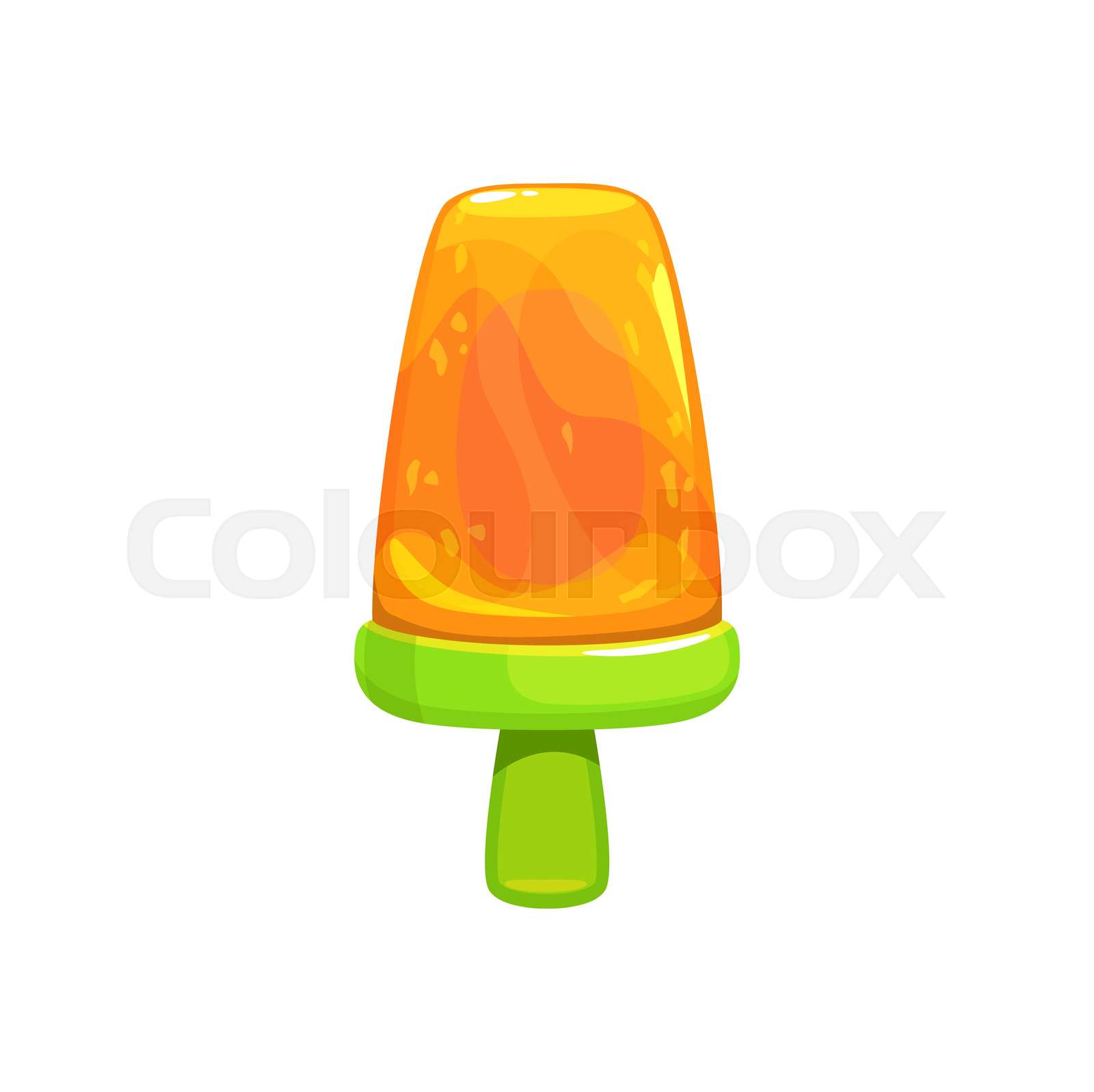 Cartoon Fruit Popsicle Ice Cream Frozen Juice Stock Vector Colourbox