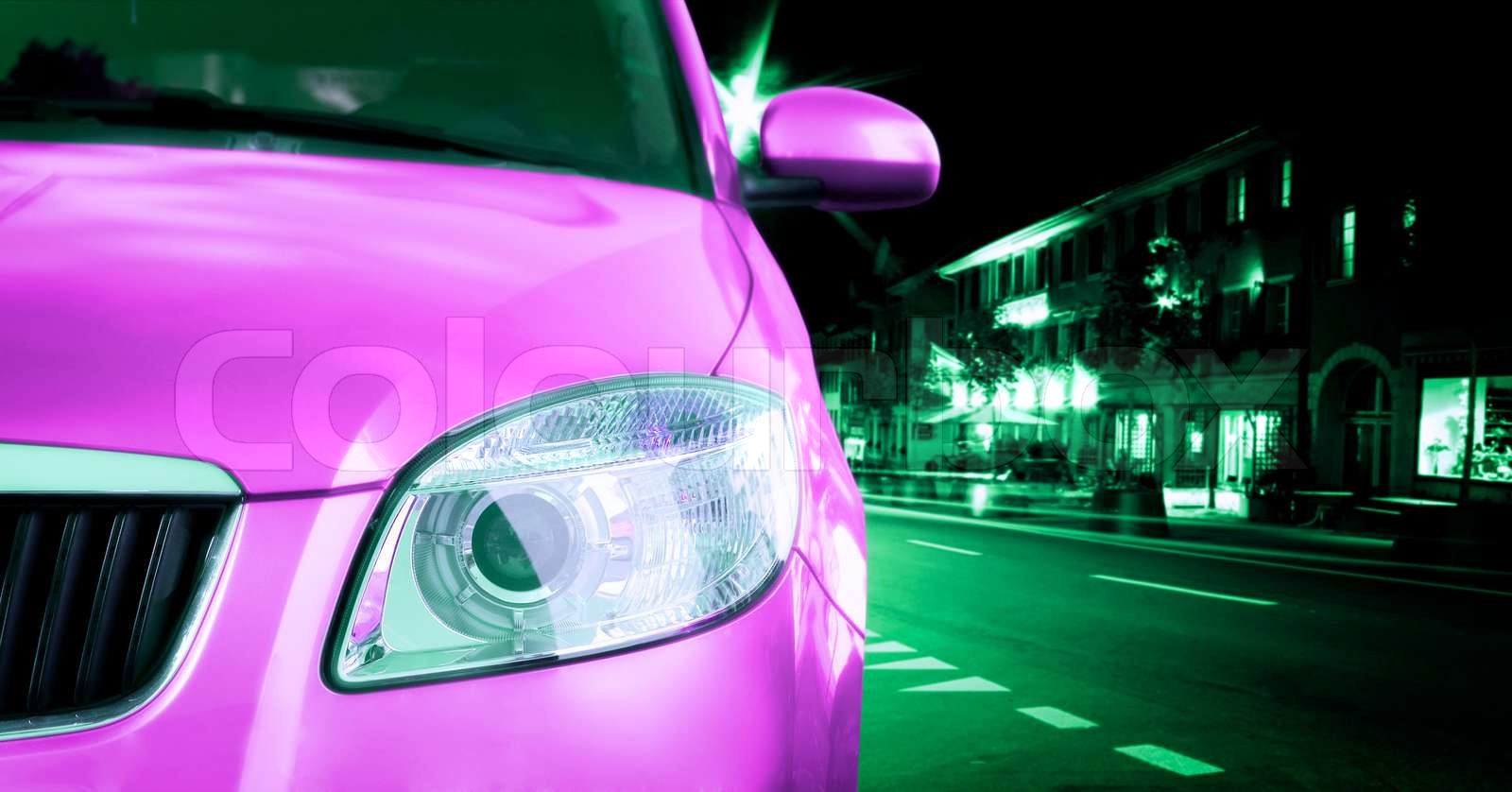 Car On The Road Stock Image Colourbox