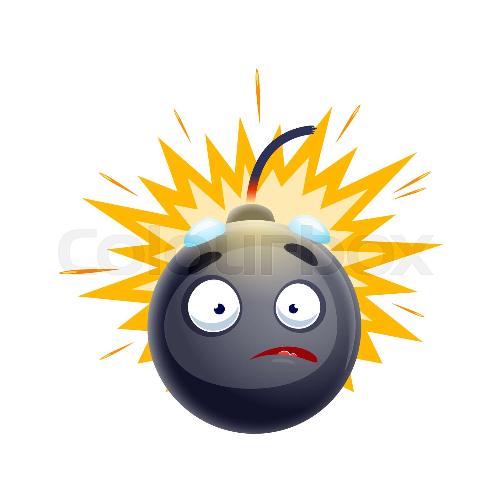 Karikatur Exploding Bombe Stock Vektor Colourbox