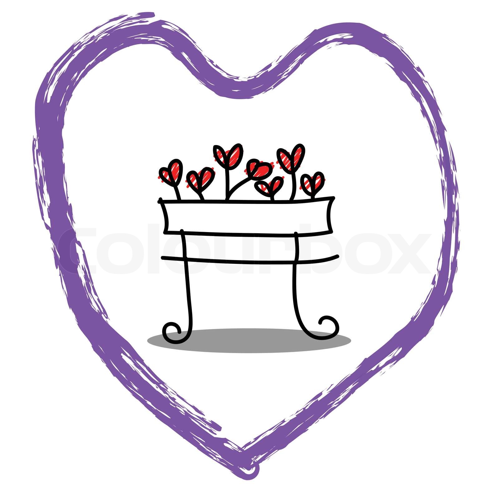 cartoon Hand gezeichnet Liebe | Stock-Vektor | Colourbox