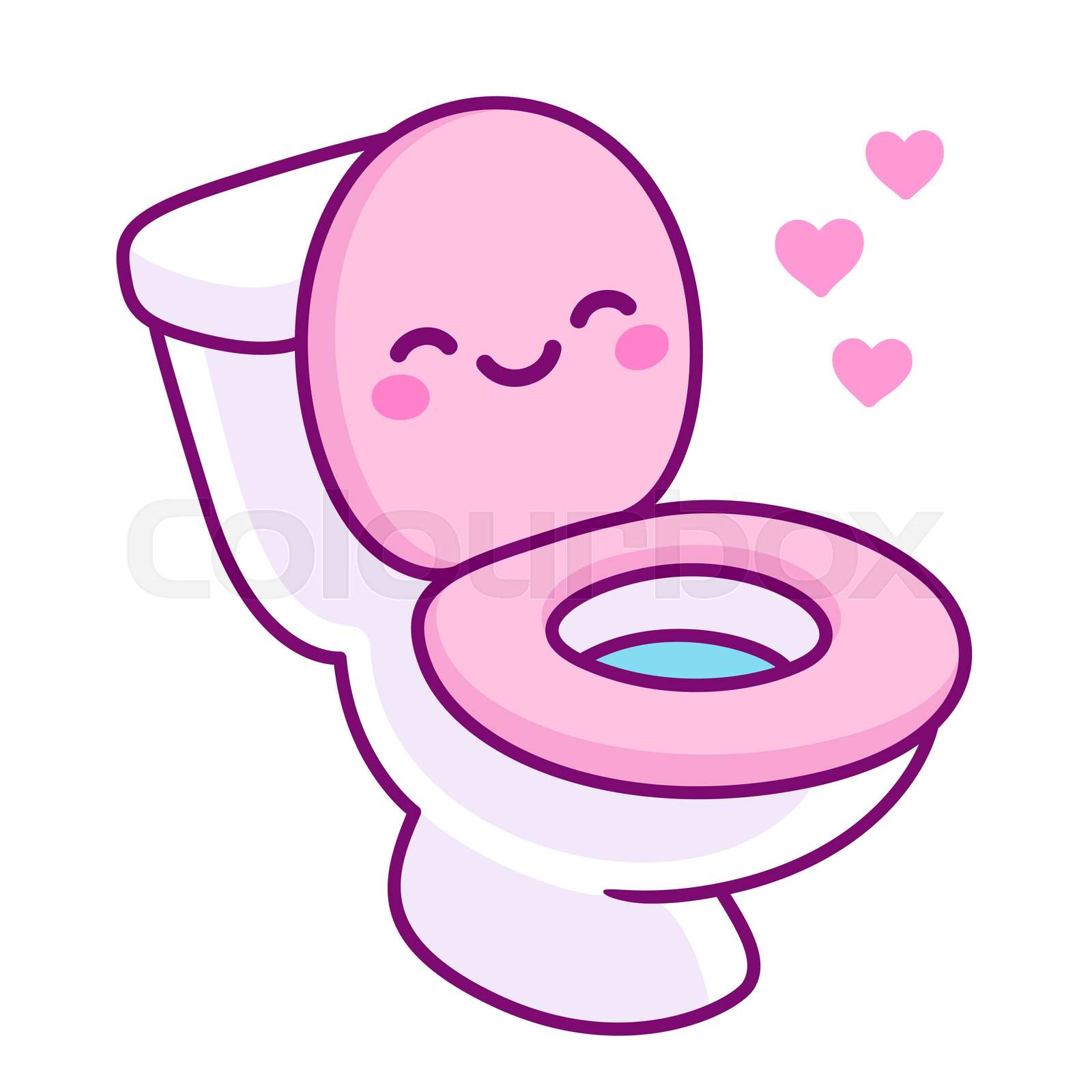 Kawaii toilet drawing Stock vector Colourbox